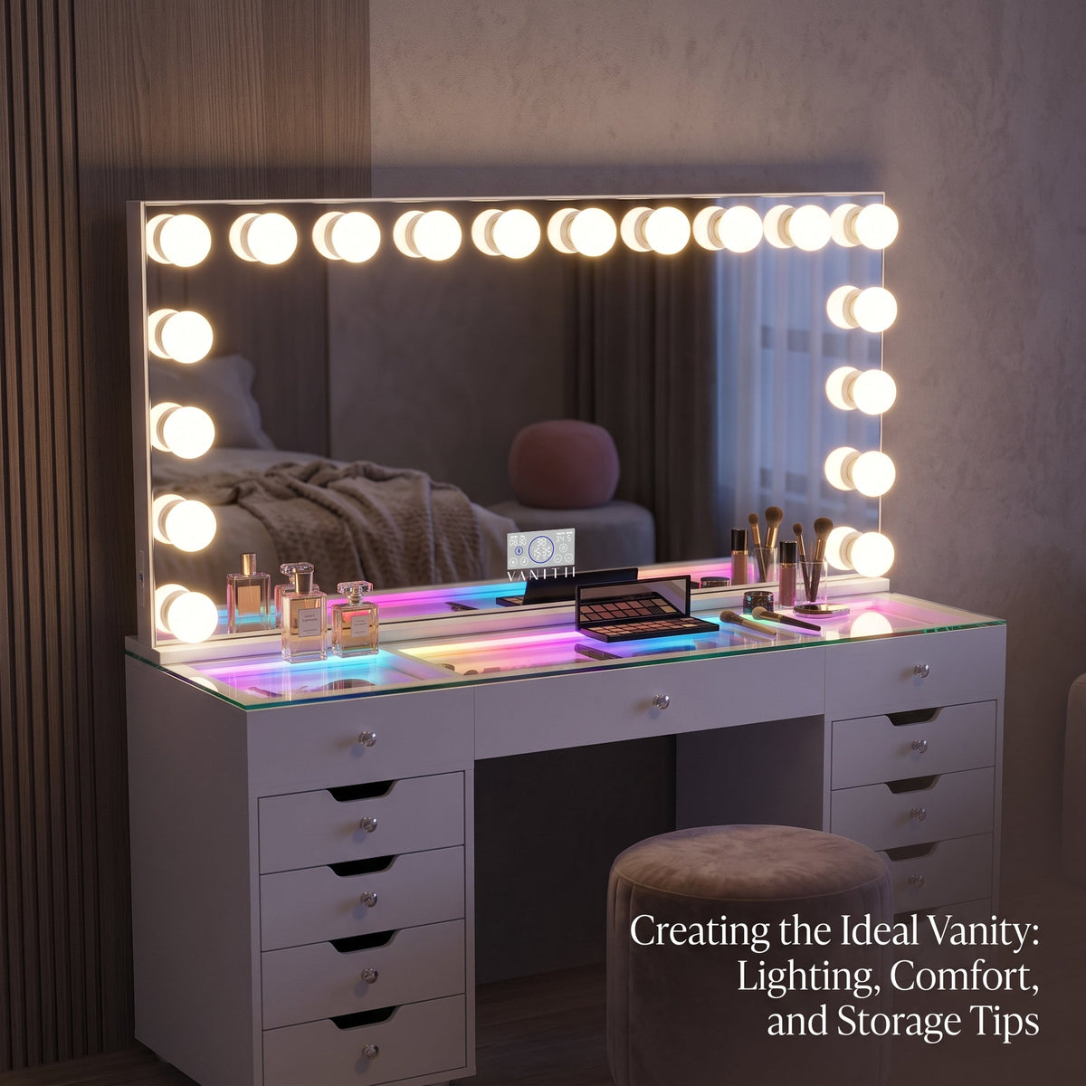 Creating the Ideal Vanity: Lighting, Comfort, and Storage Tips