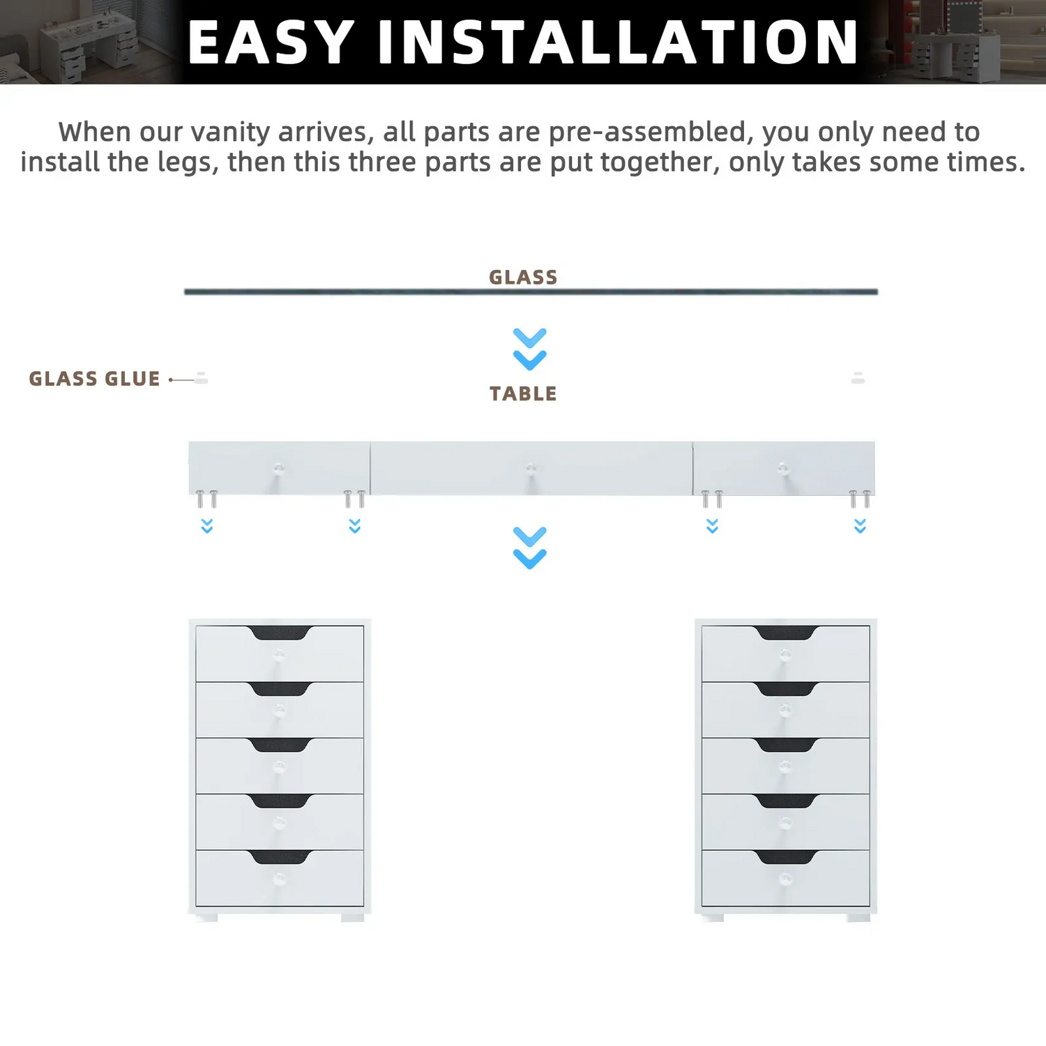Why Easy-installed Vanity Desk is So Good for You?