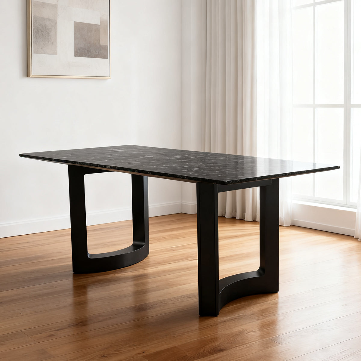 Luxurious stone dining table(Platinum diamond)