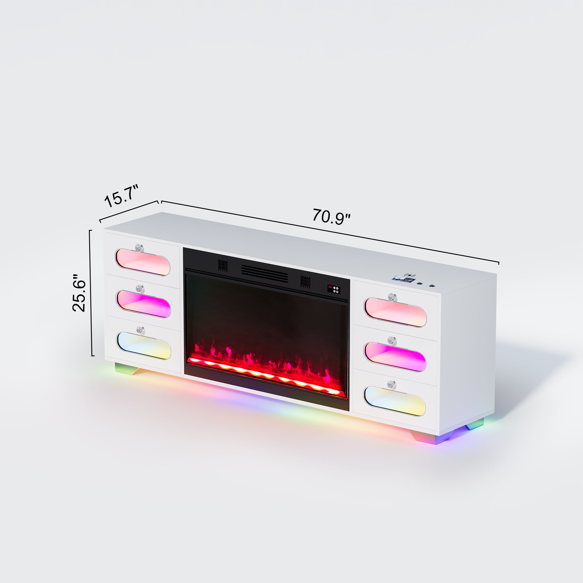 VANITII TV Stand Fireplace