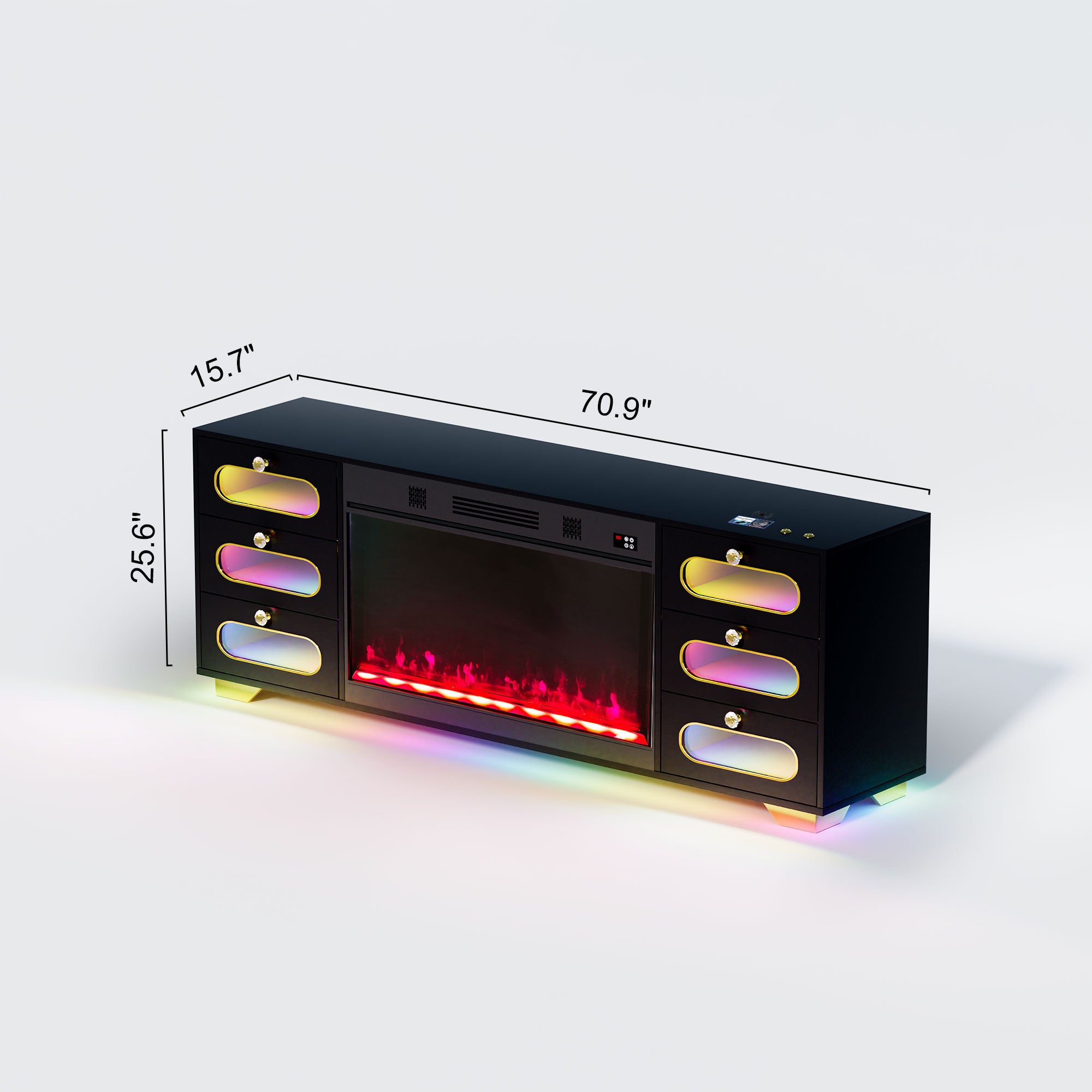 VANITII TV Stand Fireplace