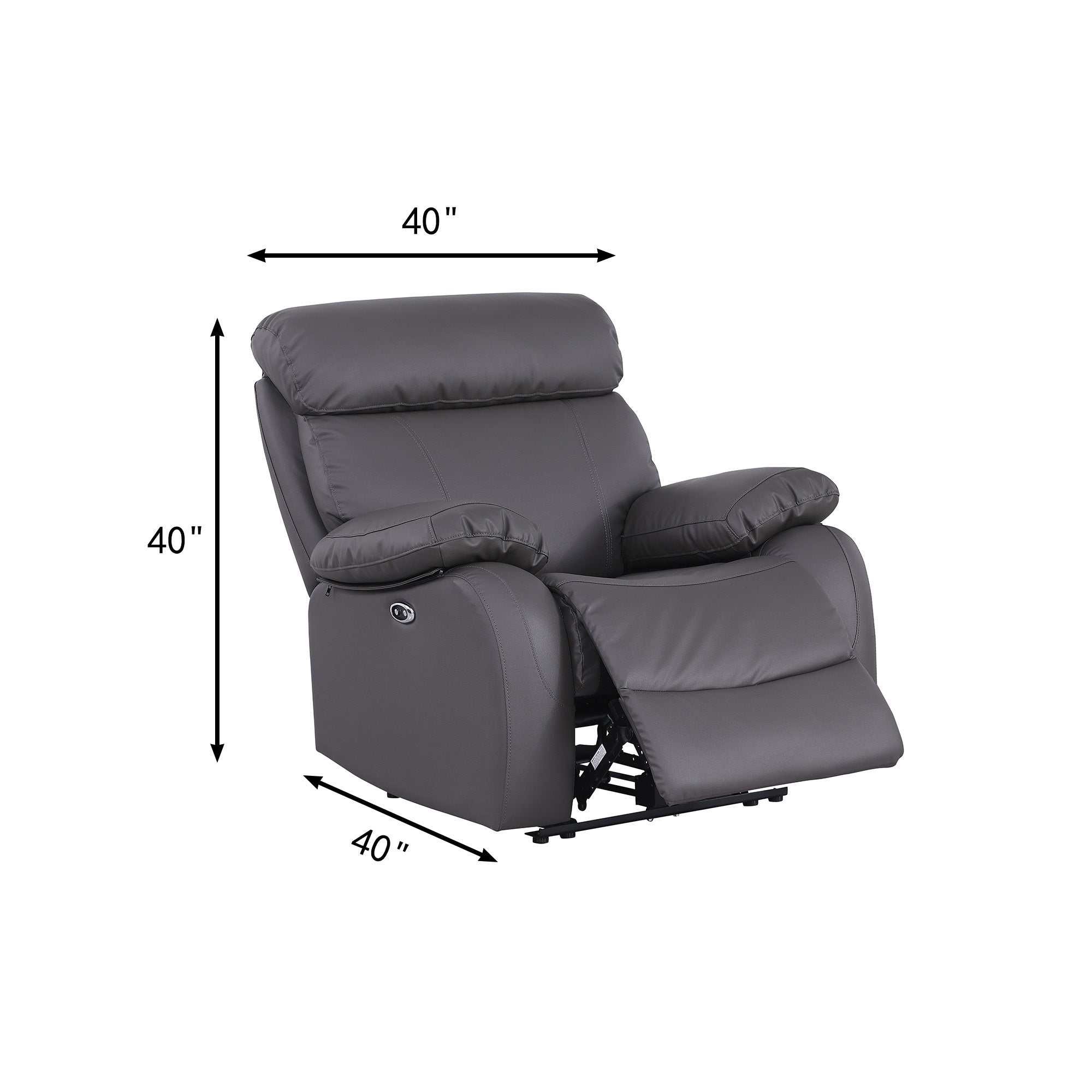 Harry Gray Power Recliner Chair