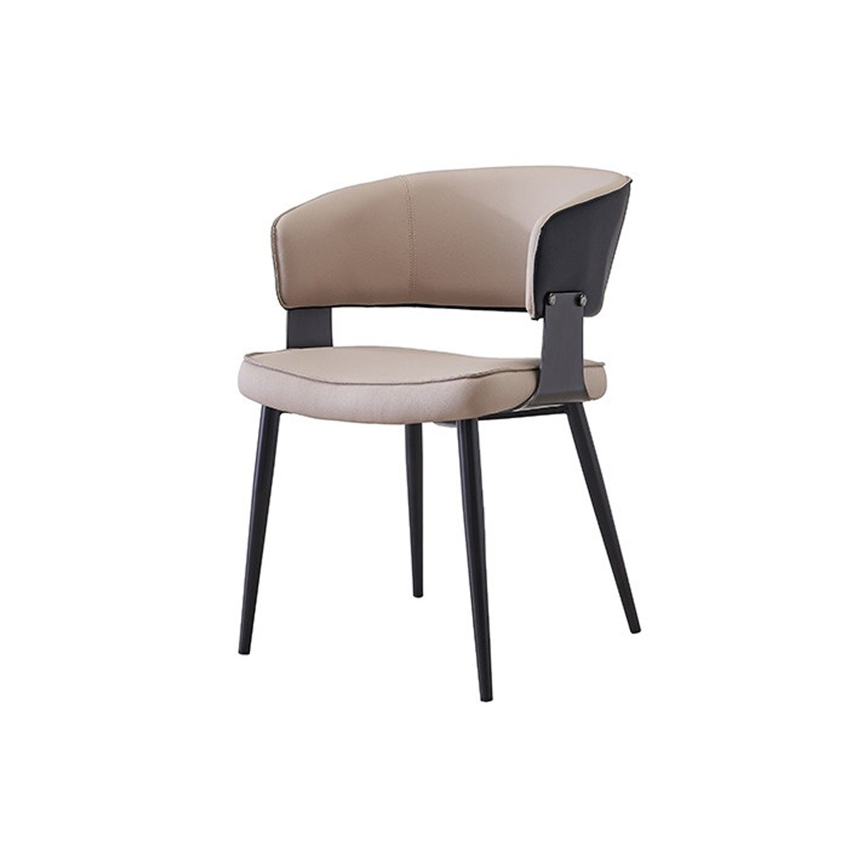 PU leather carbon steel dining chair