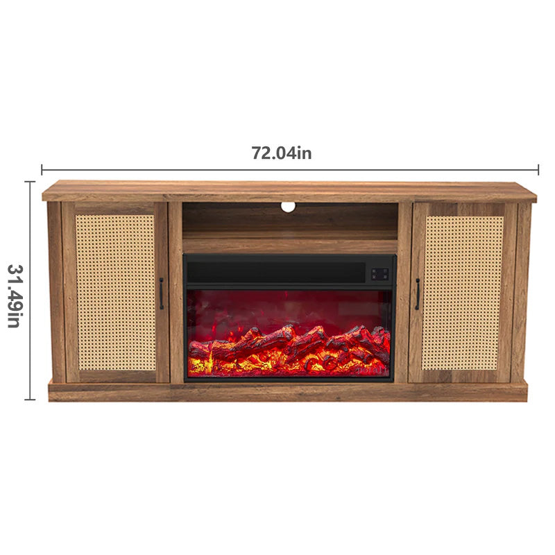 Fully Assembled TV stand with an electronic fireplace (HZ02)
