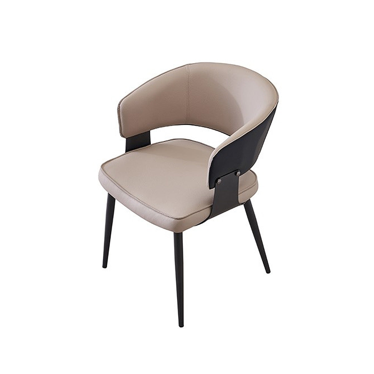 PU leather carbon steel dining chair