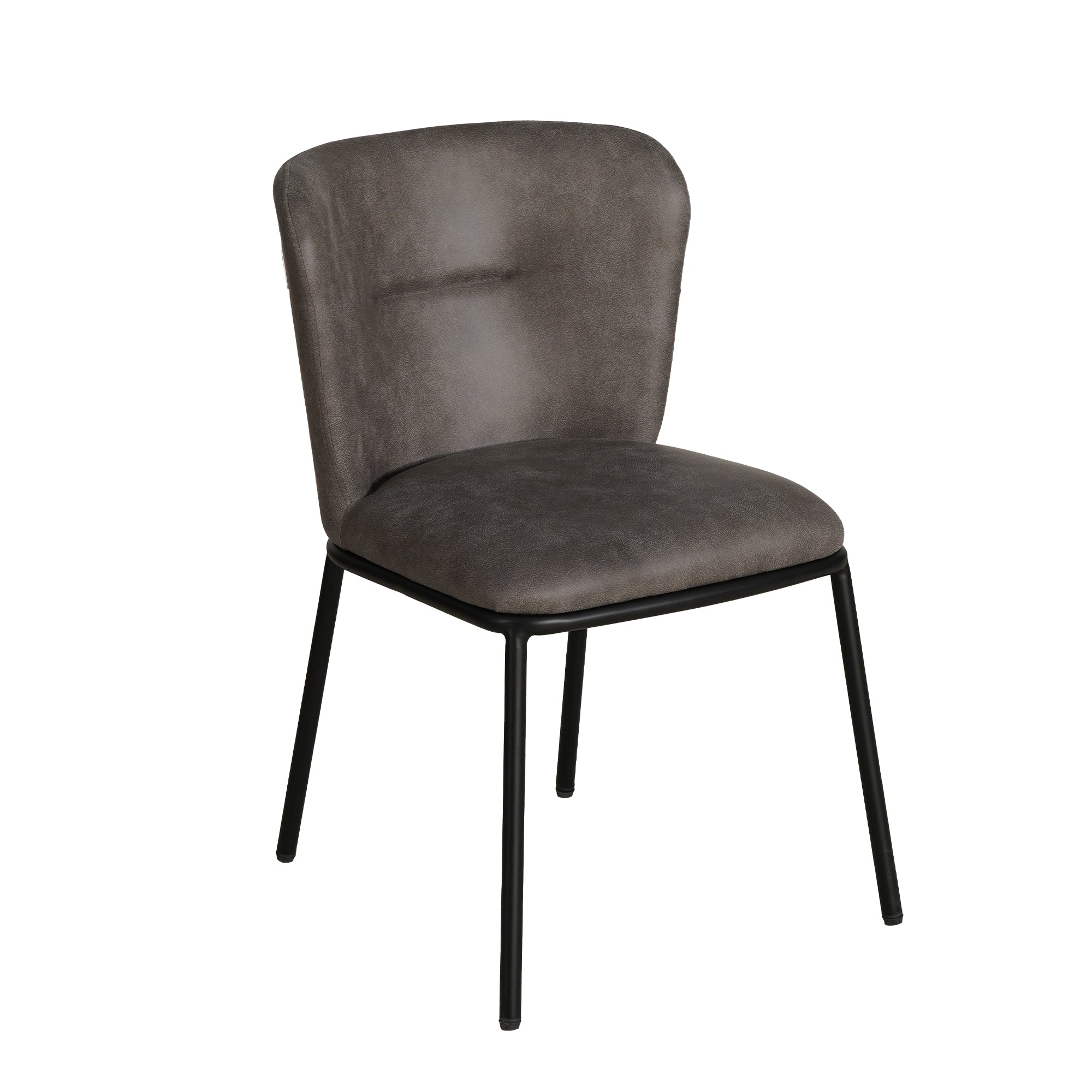 Fabric Upholstered Dining Room Chair with Curved Back
