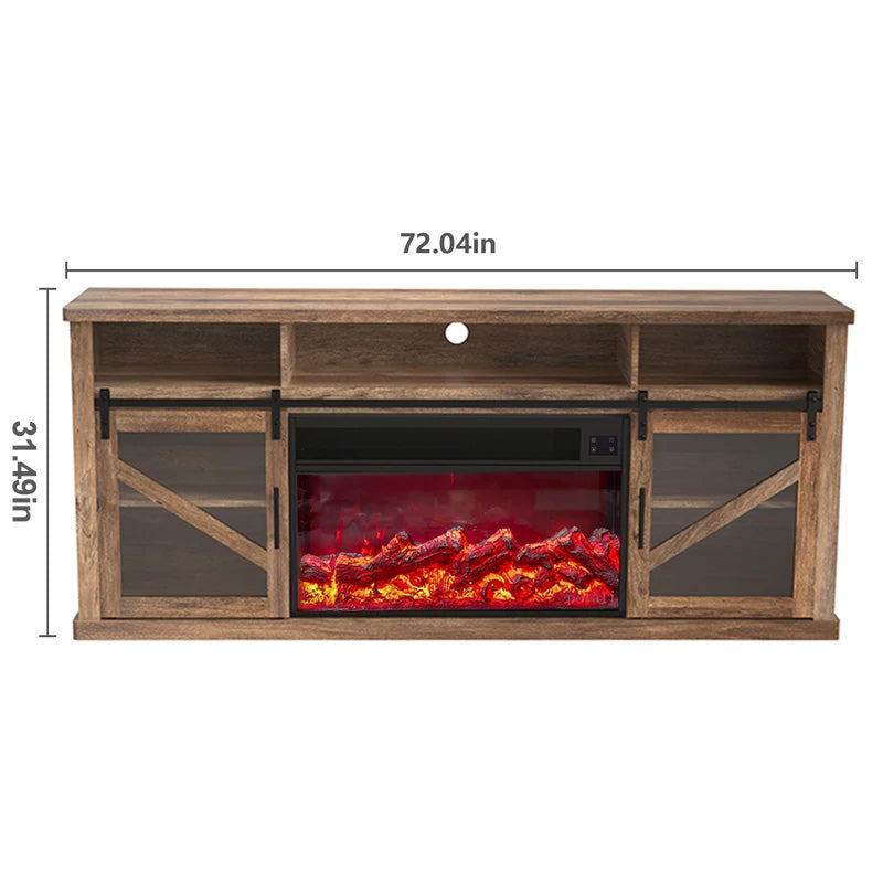 Fully Assembled TV stand with an electronic fireplace(HZ01)