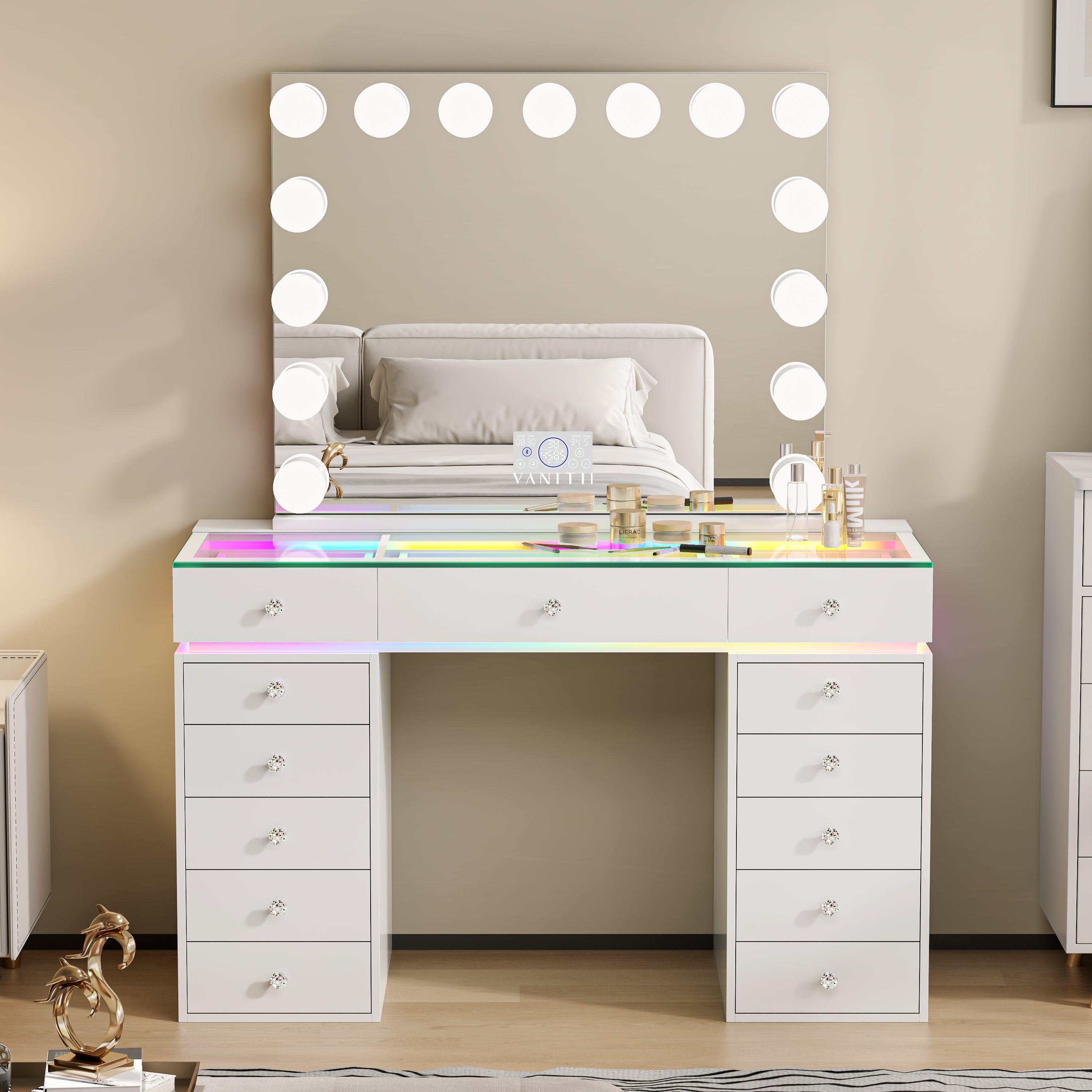 VANITII Mini Eva Vanity Desk Set - 13 Storage Drawers