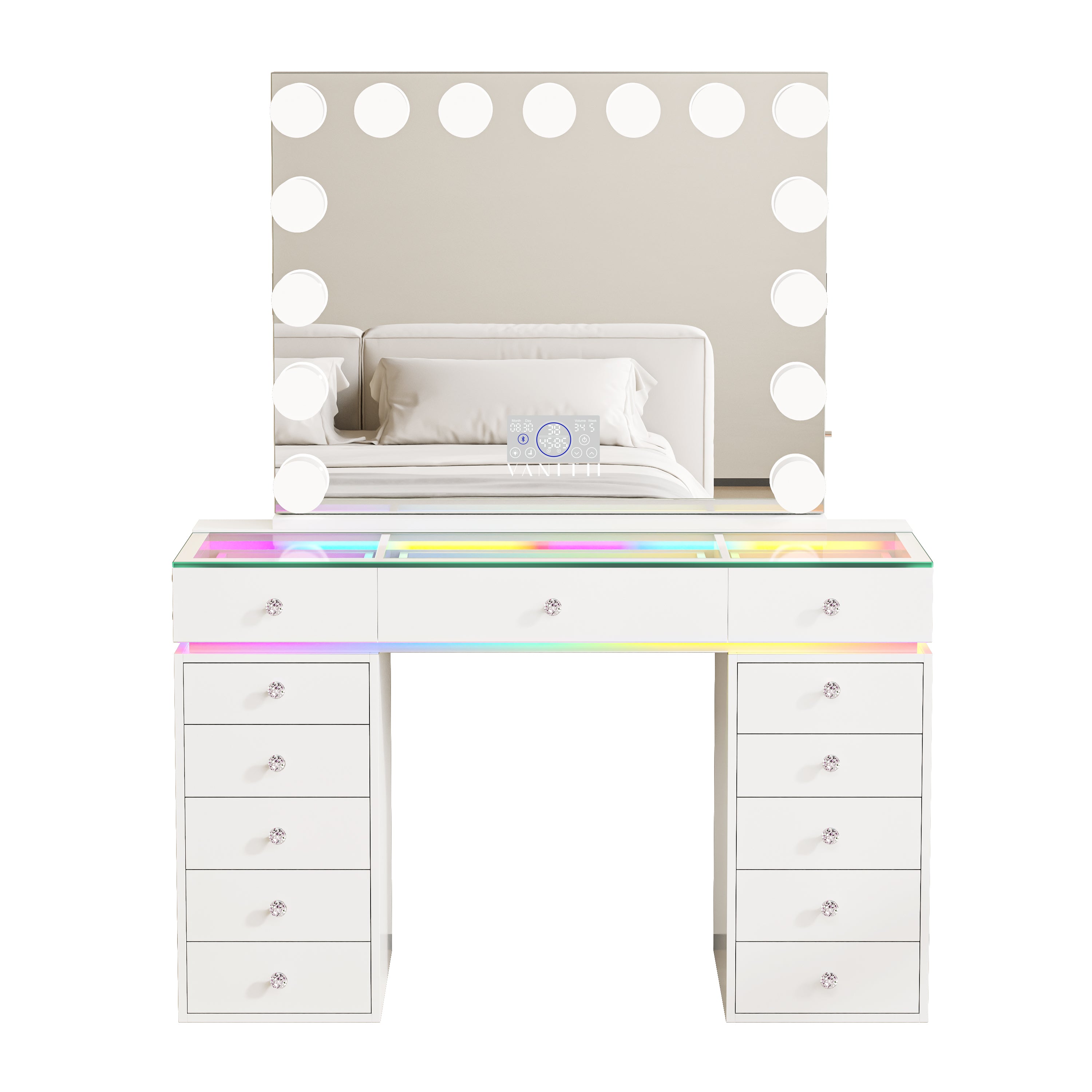 VANITII Mini Eva Vanity Desk Set - 13 Storage Drawers