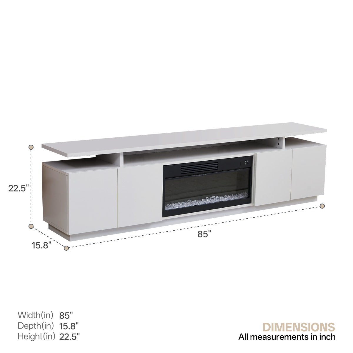 Fully Assembled 85" TV cabinet-G1