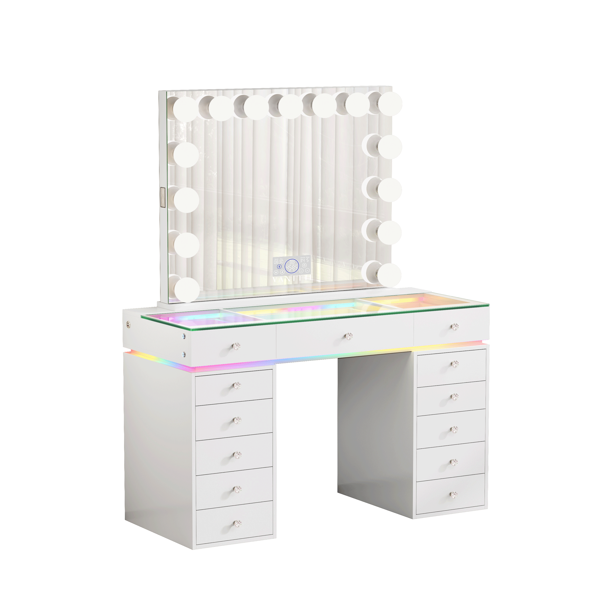 VANITII Mini Eva Vanity Desk Set - 13 Storage Drawers