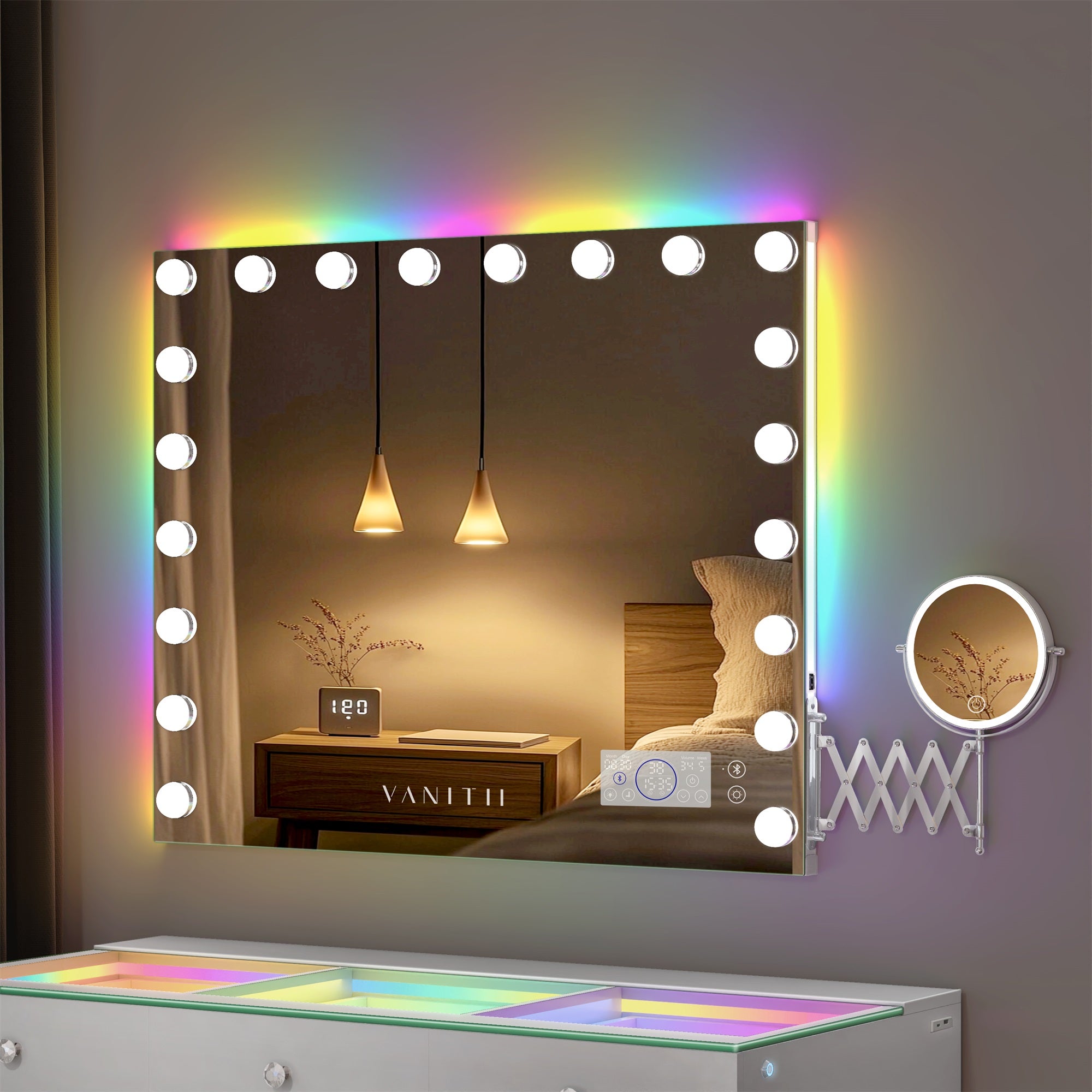 New Release! VANITII Hollywood 18/20 Bulbs Light Mirror with Bluetooth