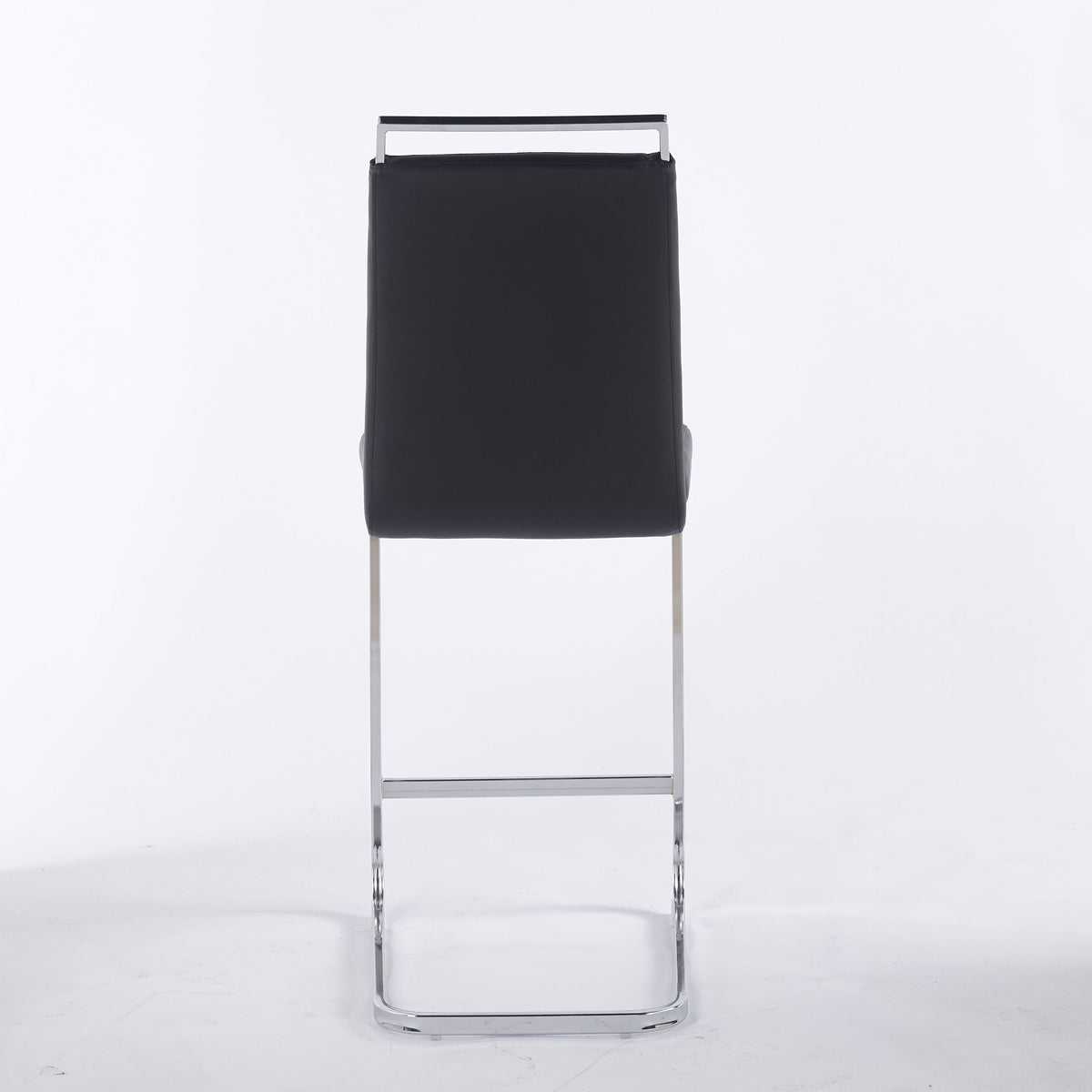 Contemporary Upholstered Bar Stool, Diamond Stitched PU Leather with Gold/Chrome Cantilever Base 4pcs/CTN