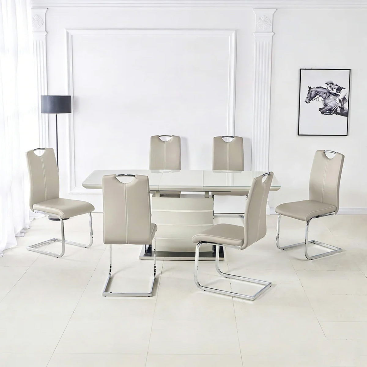 Extendable Table with Handle Chairs-2PCS/CTN