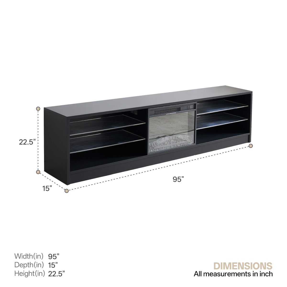 Fully Assembled 95" TV cabinet-B2