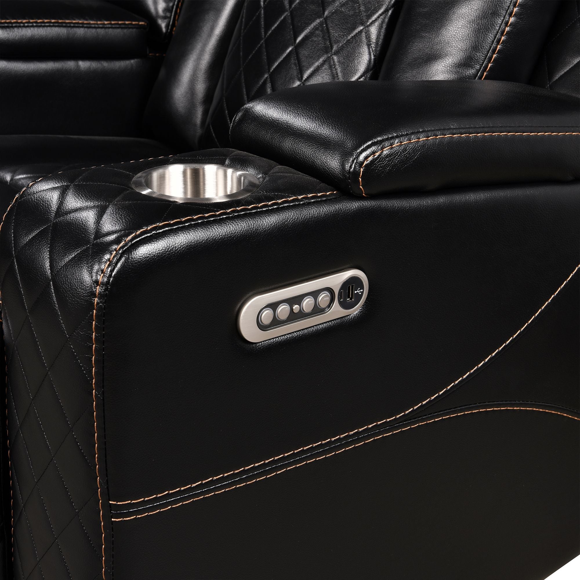 Power Recliner Sectional MC2855B Black