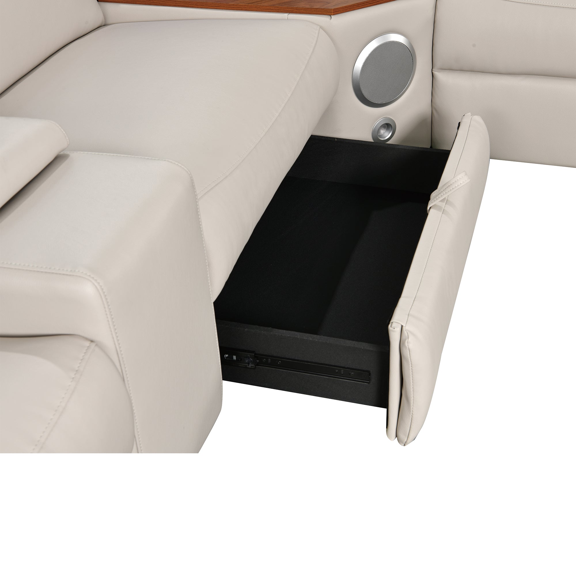Power Recliner Air Leather Sectional MC3028A Beige