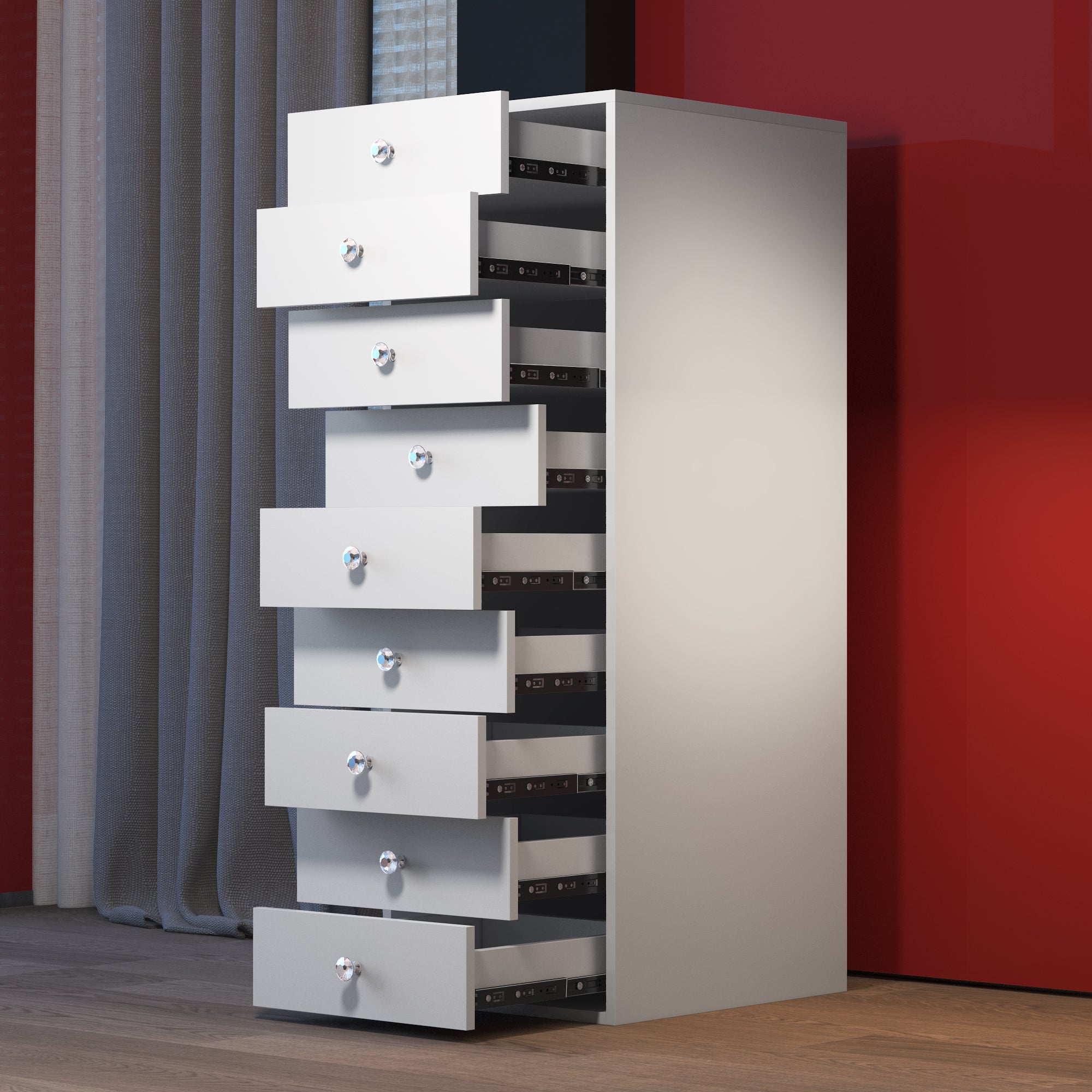 VANITII 9-Drawer Makeup Vanity Storage Unit