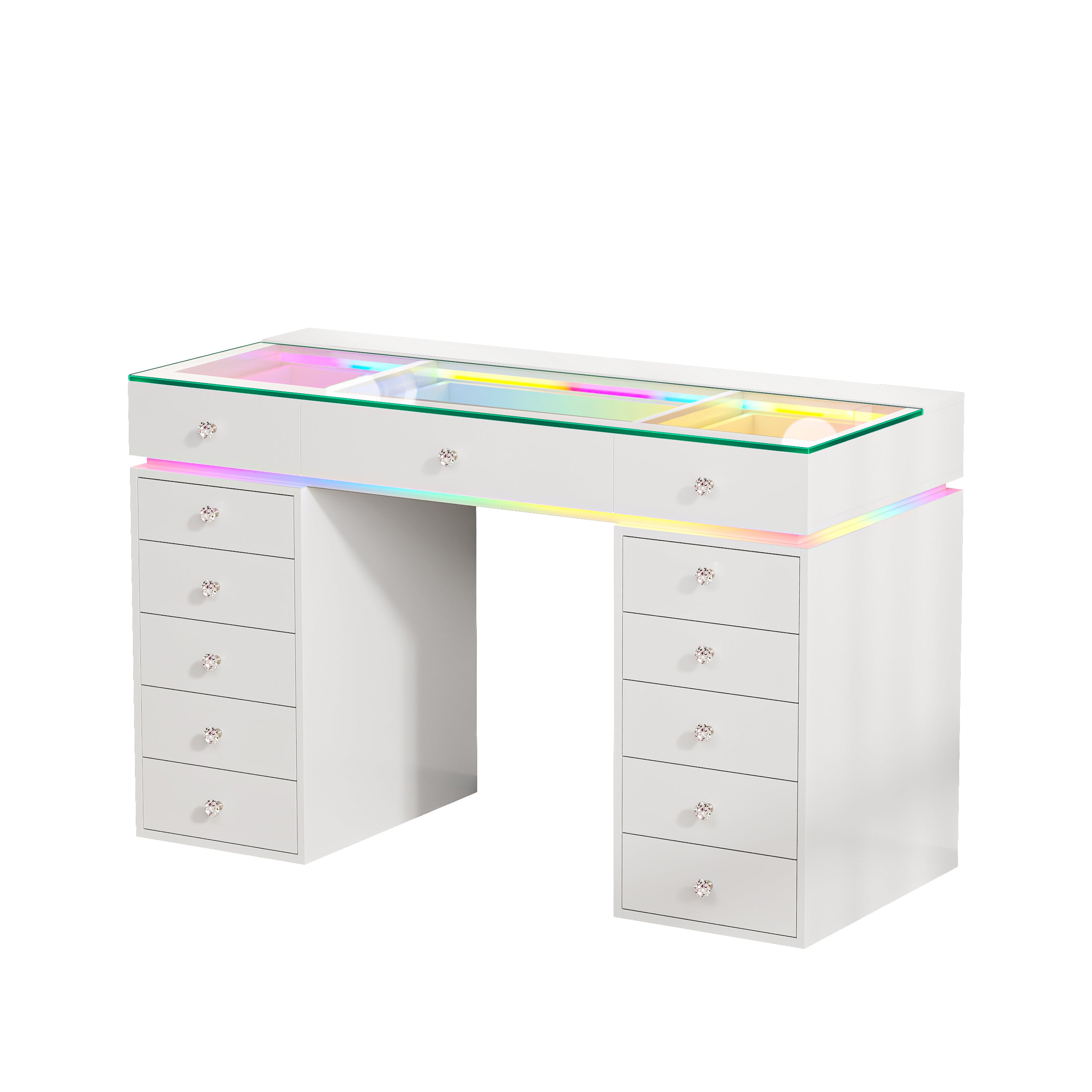 VANITII Mini Eva Vanity Desk-13 Storage Drawers