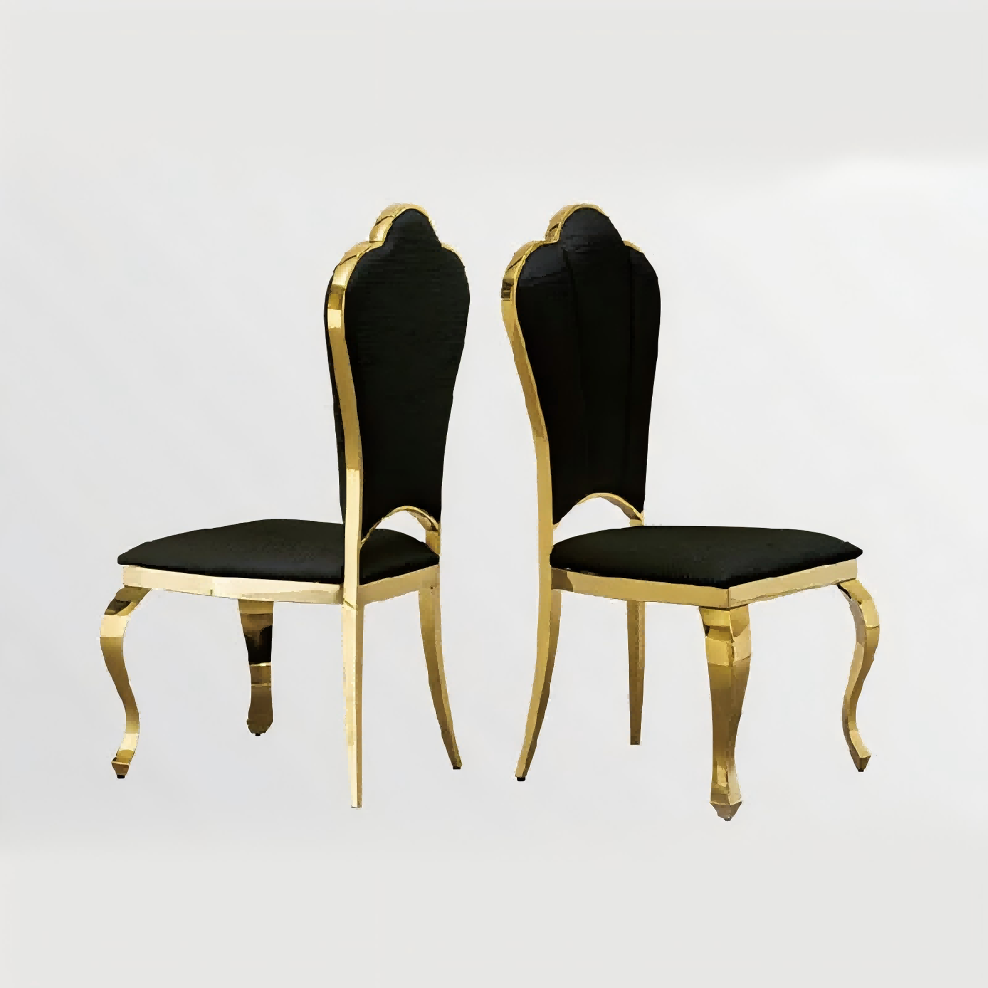 201 Stainless Steel PU Luxury Upholstered Dining Chair
