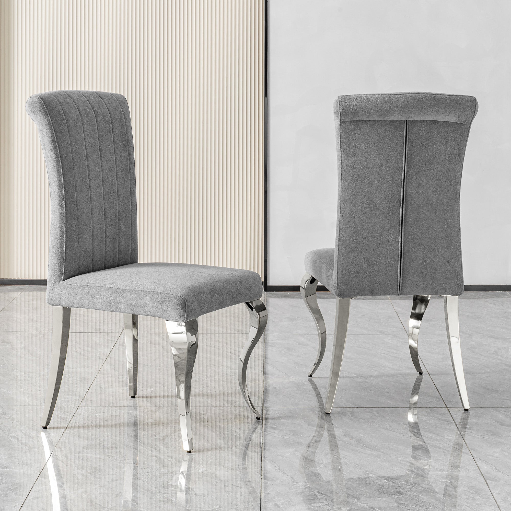 Modern High Back dining chair,201 Stainless Steel 6pcs/CTN