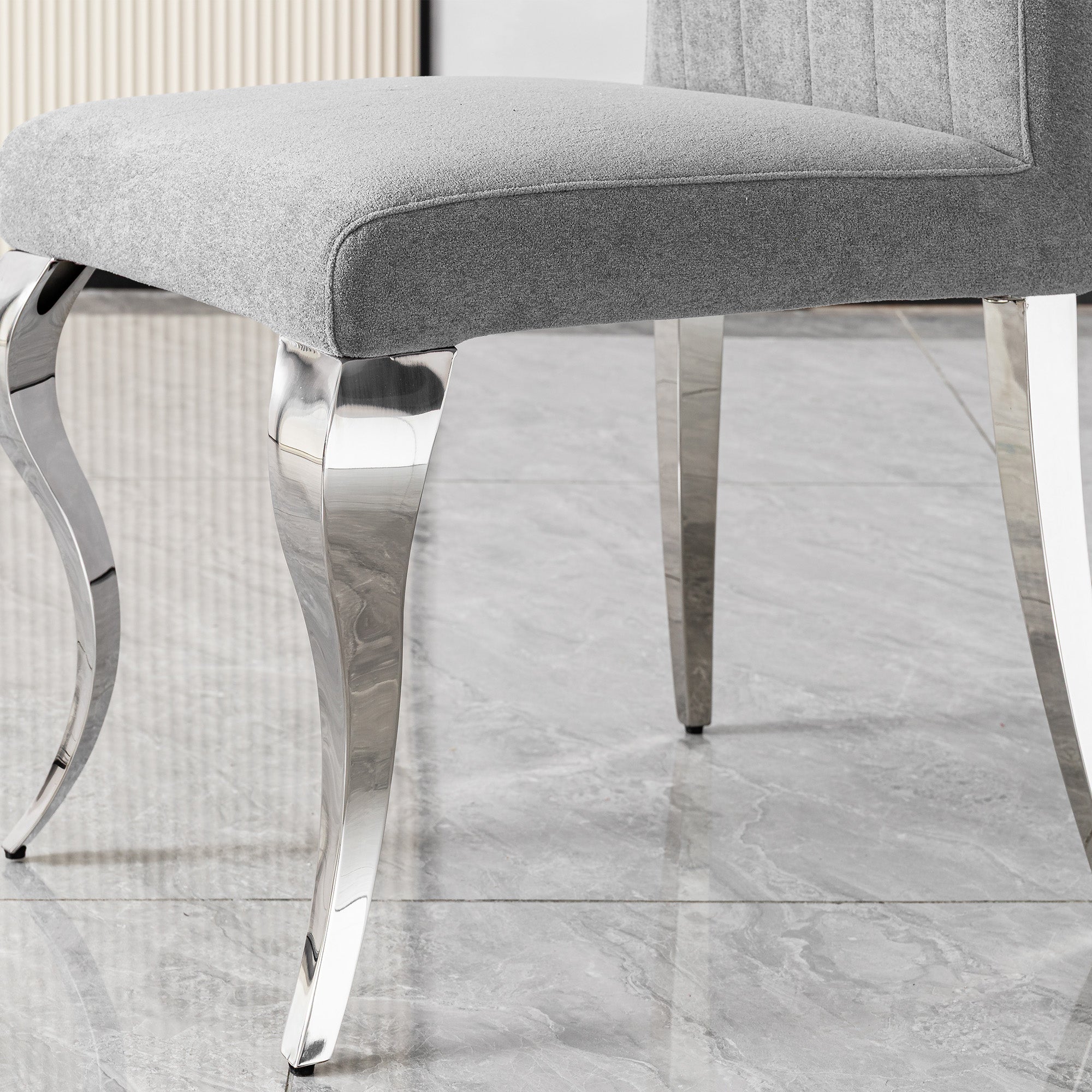 Modern High Back dining chair,201 Stainless Steel 6pcs/CTN