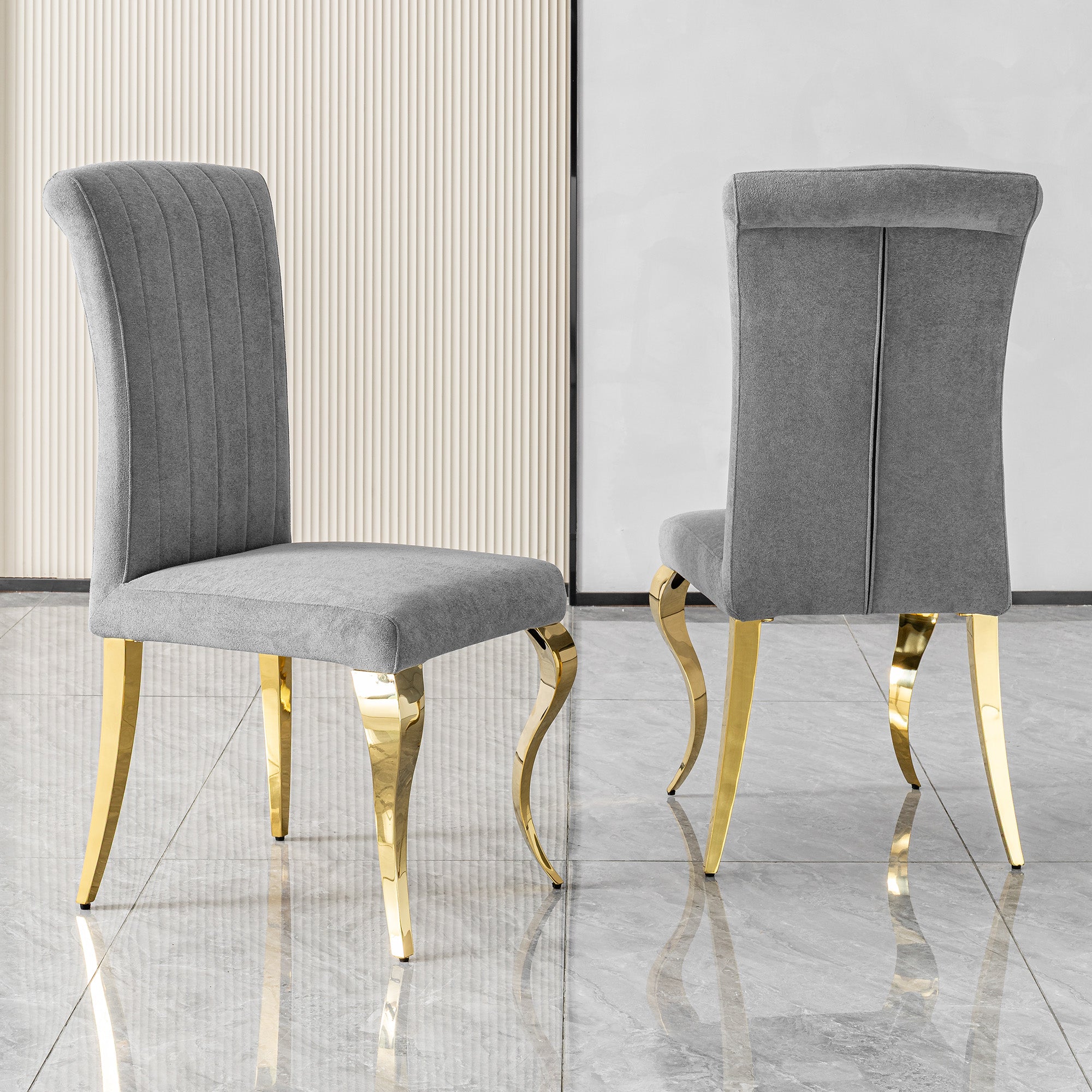 Modern High Back dining chair,201 Stainless Steel 6pcs/CTN
