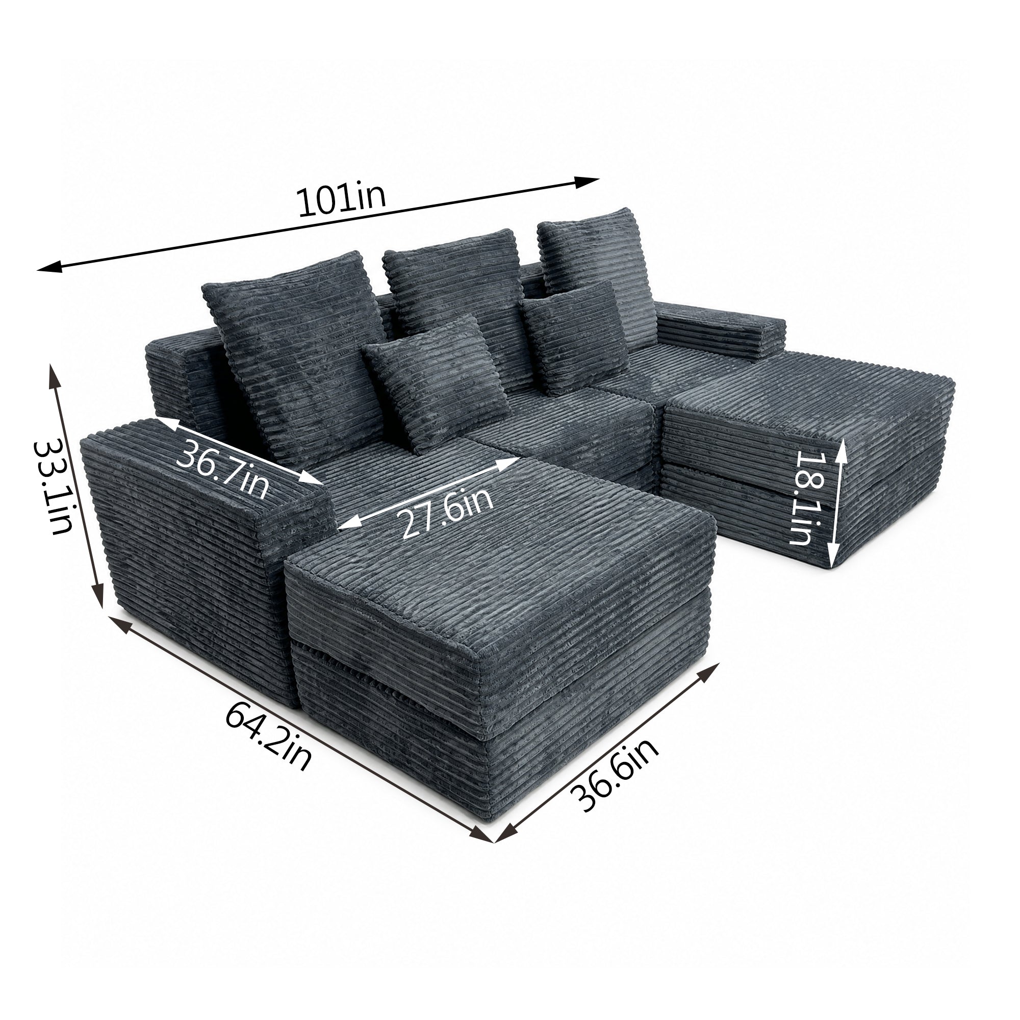 Modular Sofa Bed 3SET-02