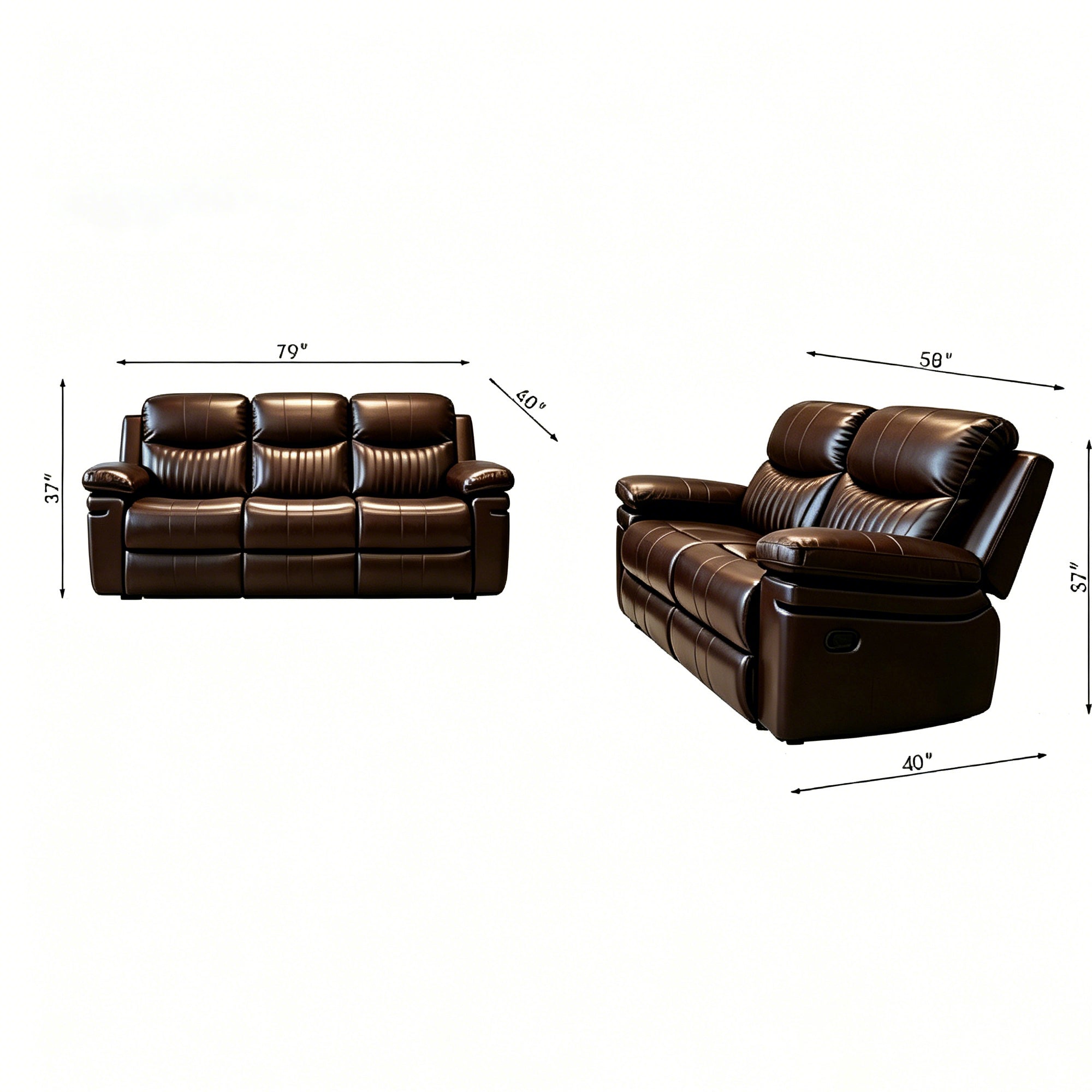 MANUAL RECLINER SOFA SET