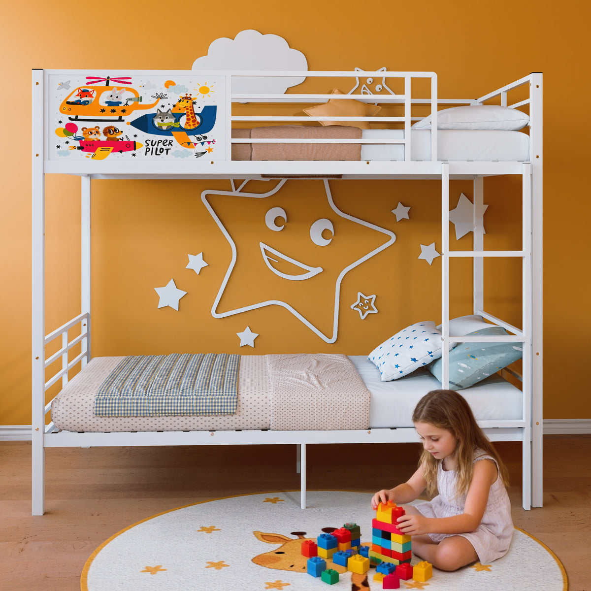 Metal Bunk Bed Frame Twin Size Beds