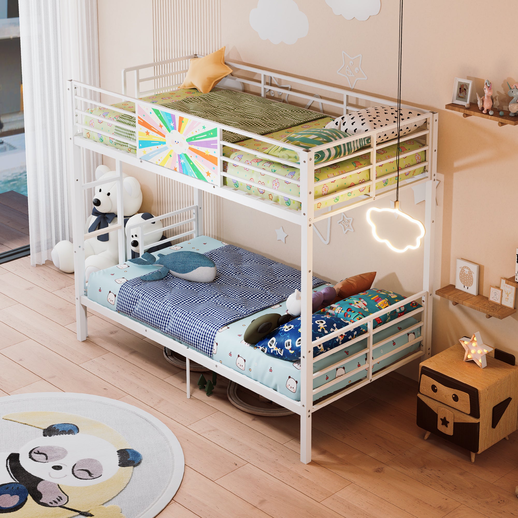 Metal Bunk Bed Frame for Adults & Kids