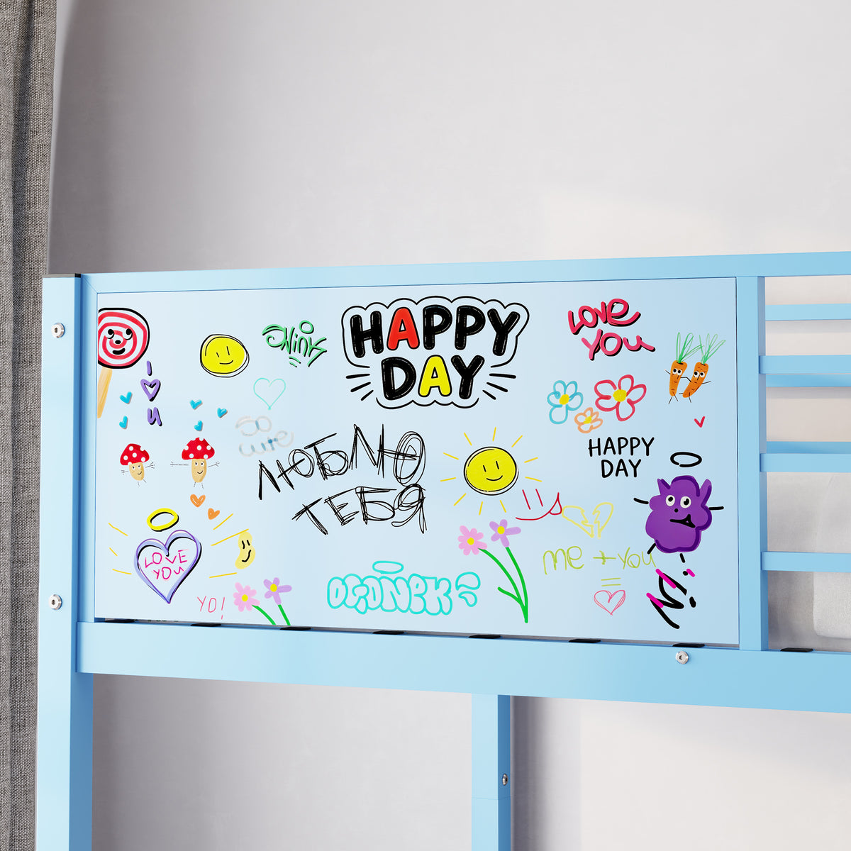 Metal Bunk Bed Frame with Full-length