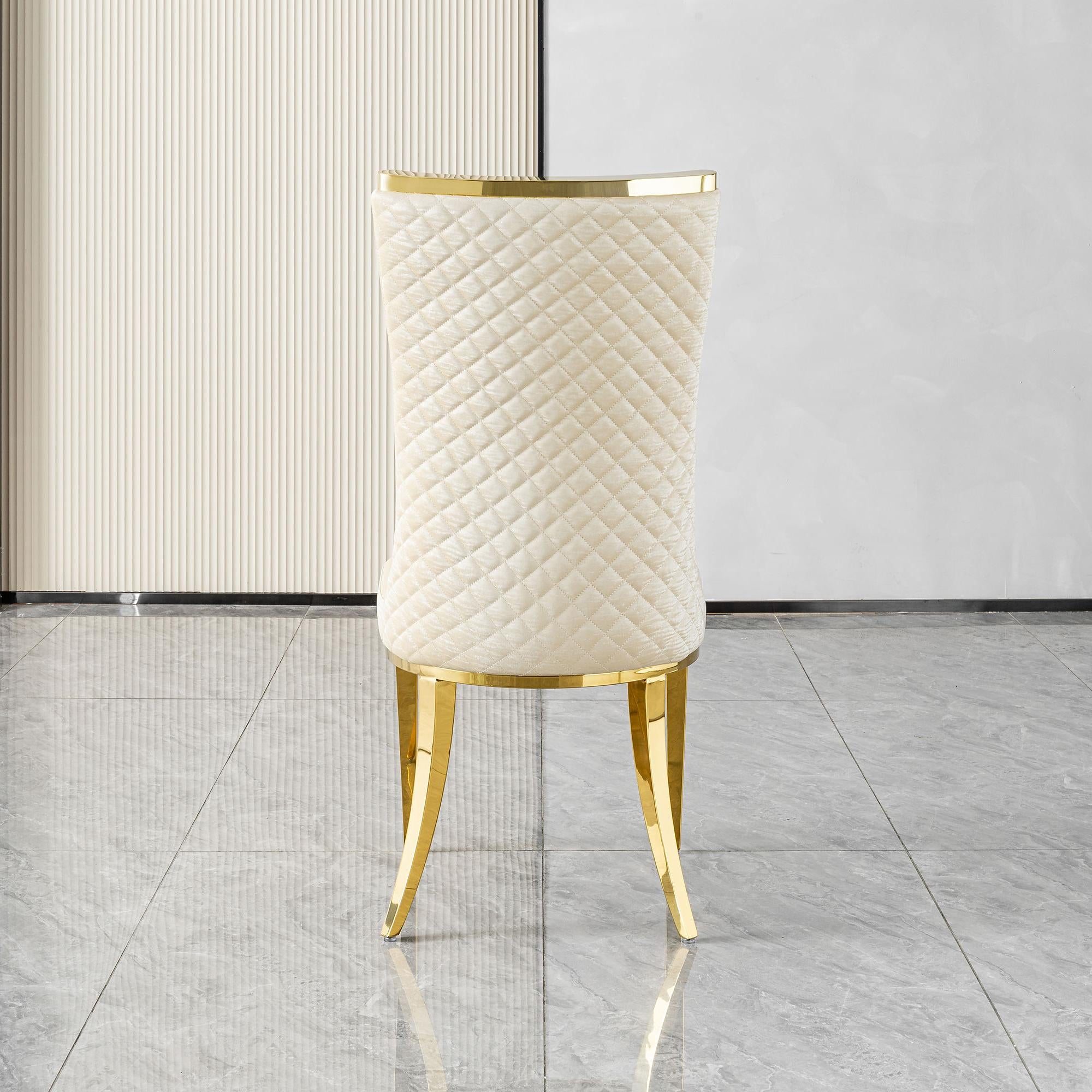 stainless steel dining chairs, high back upholstered dining chairs, cream pu leather dining chairs