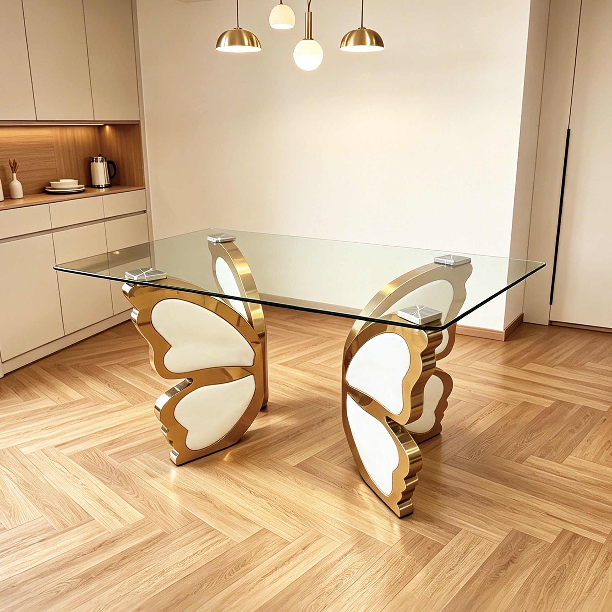 Modern Dining Stainless Steel Table, Kitchen Table Home Desk