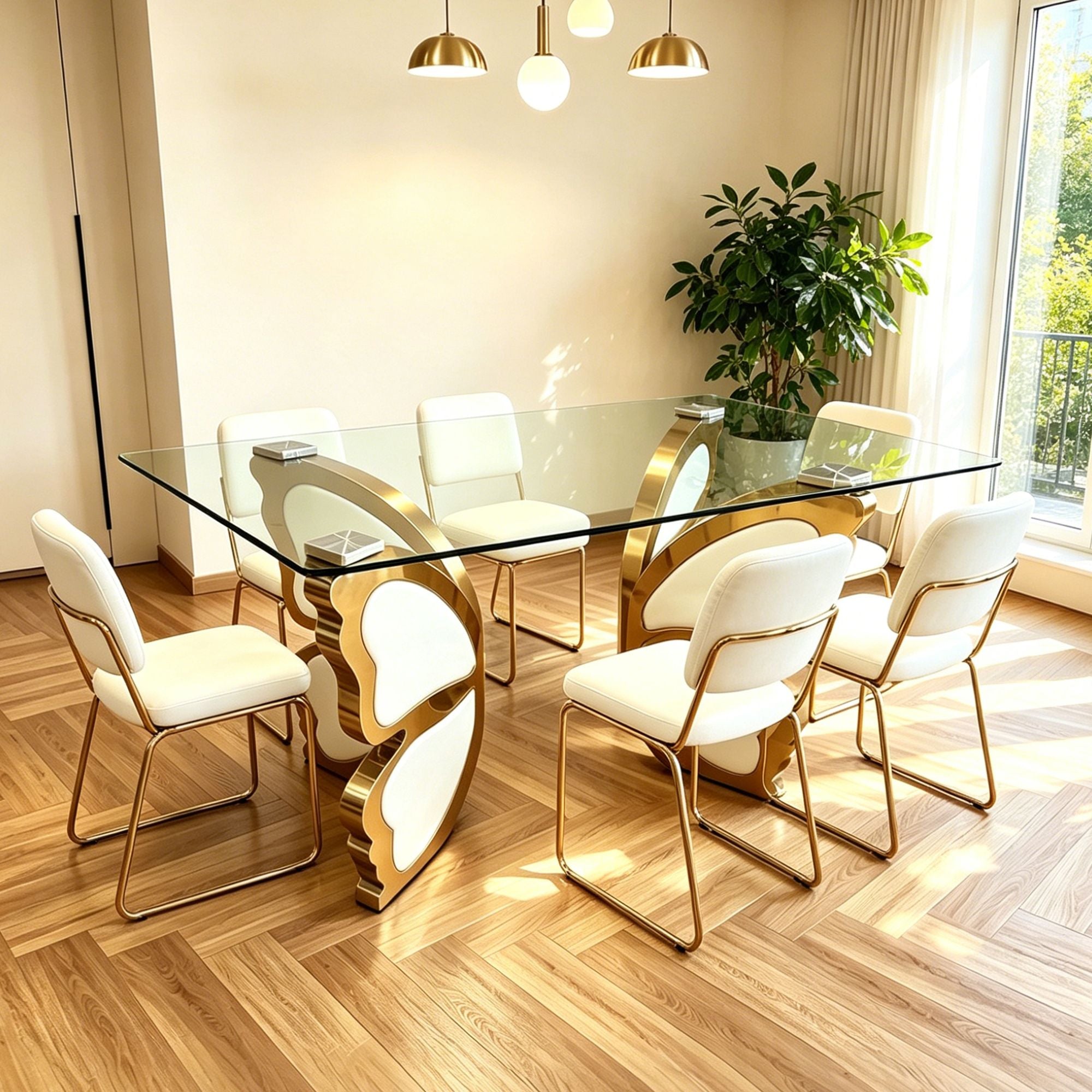 Modern Dining Stainless Steel Table, Kitchen Table Home Desk