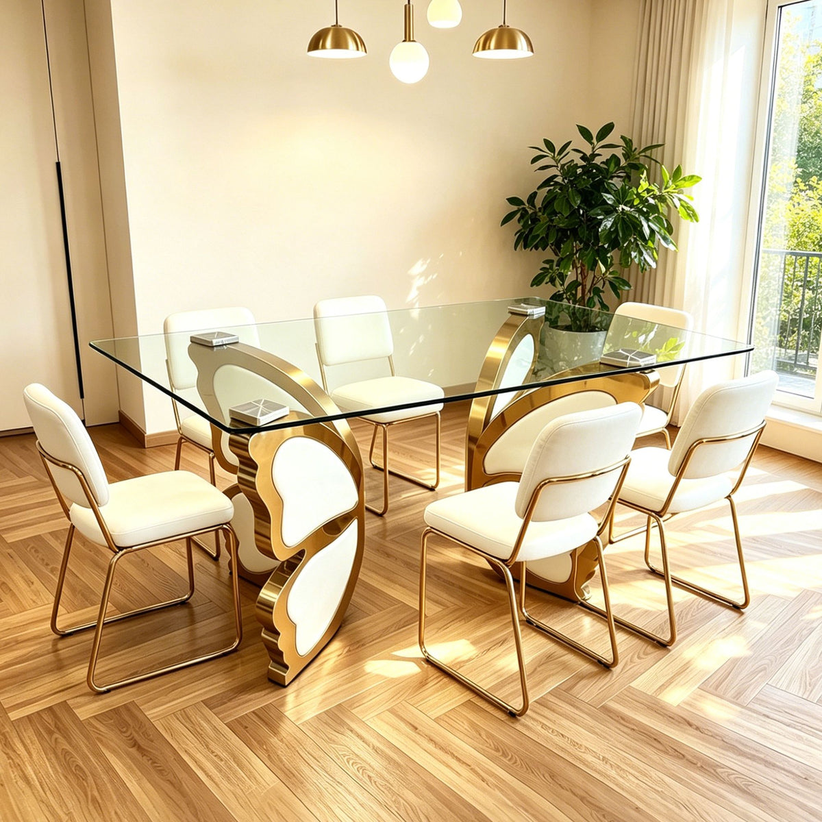 Modern Dining Stainless Steel Table, Kitchen Table Home Desk