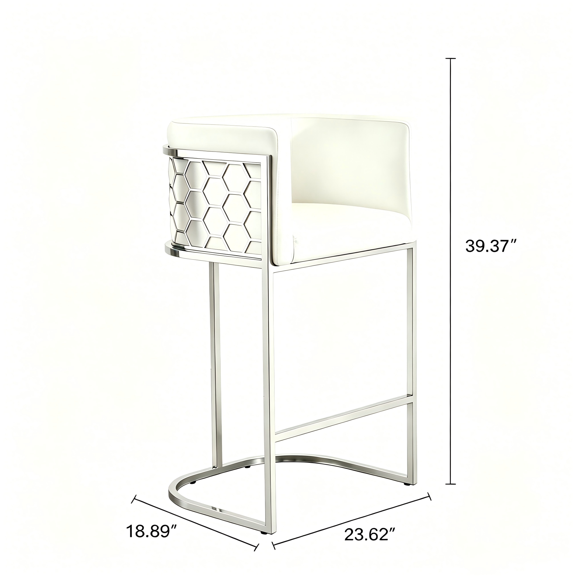 silver stainless steel bar stools, pu counter stools, modern bar chairs