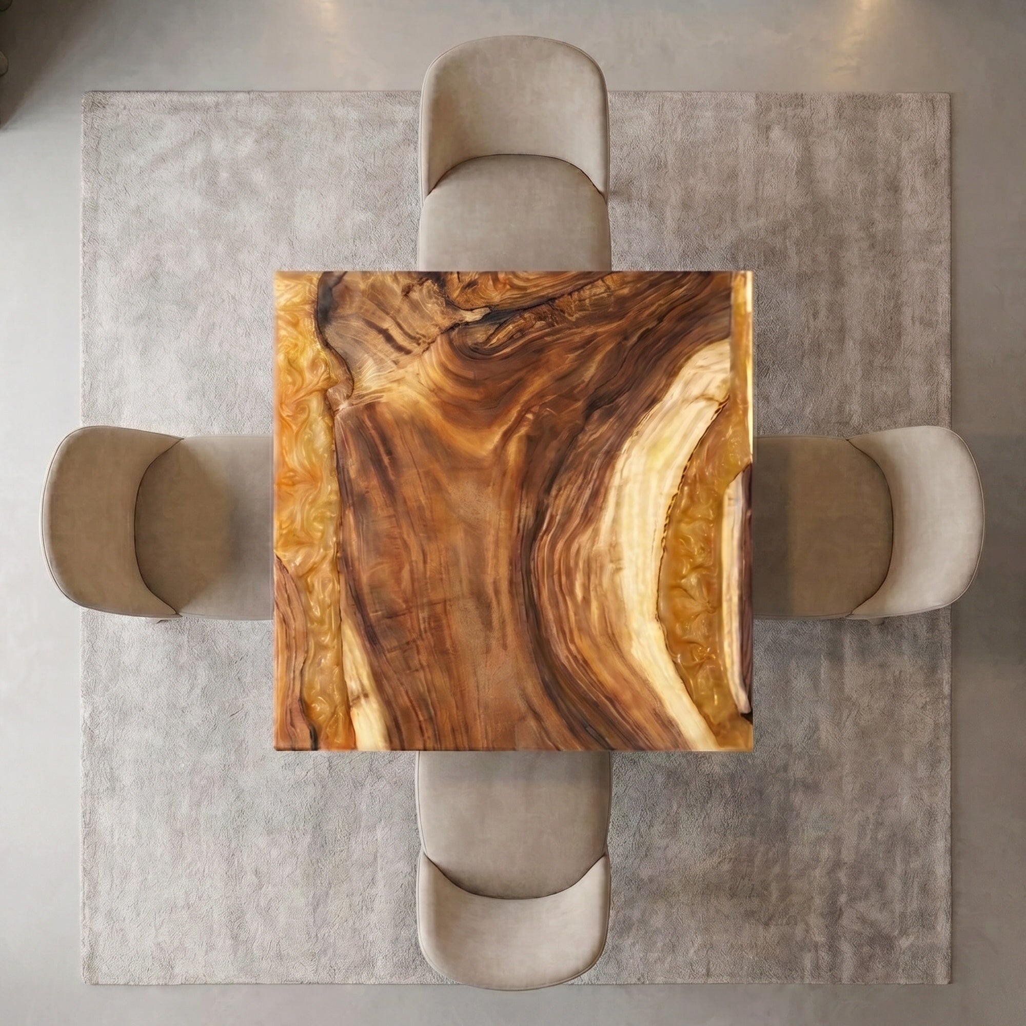 C1149 Walnut Resin Table