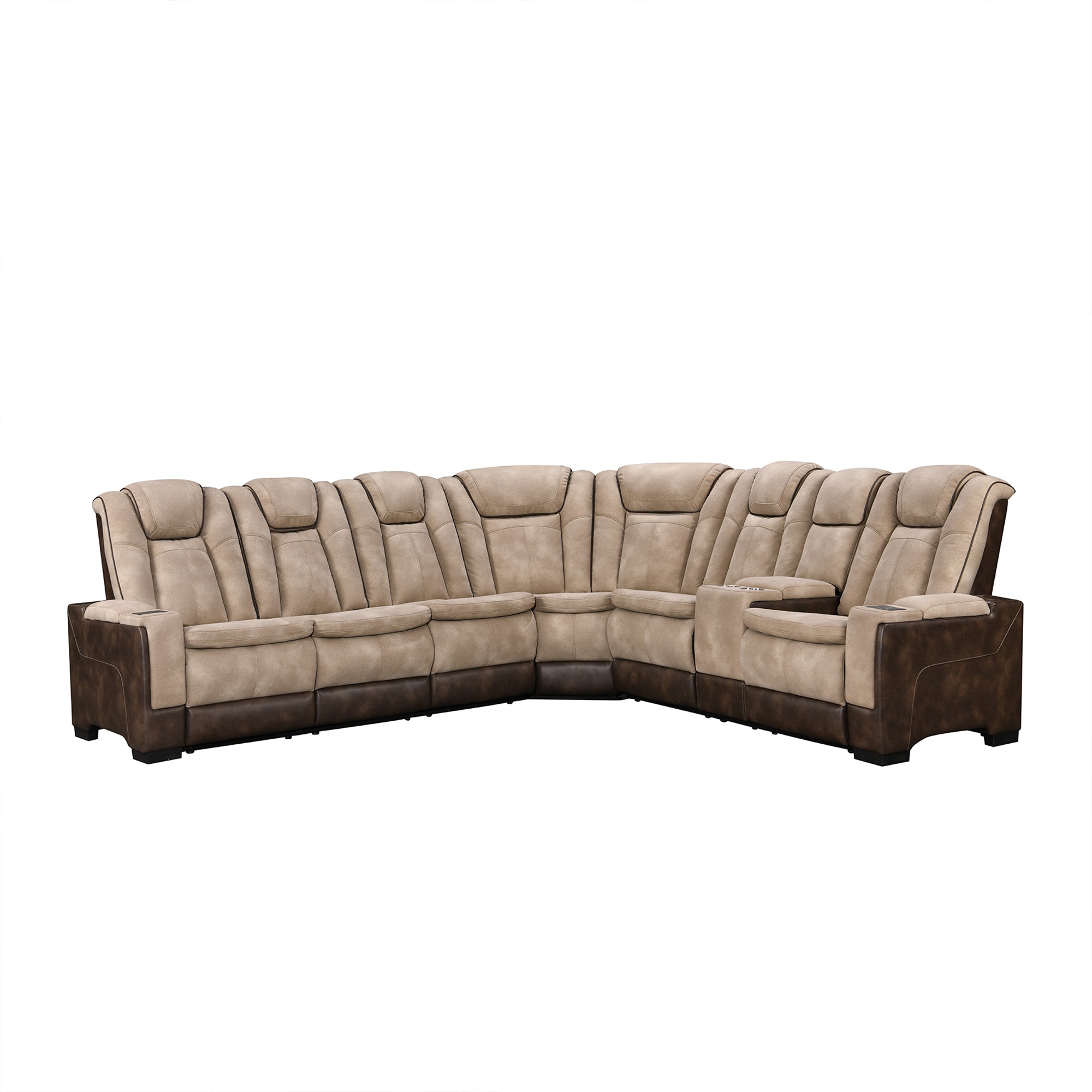 Power Recliner Sectional MC2866 Brown