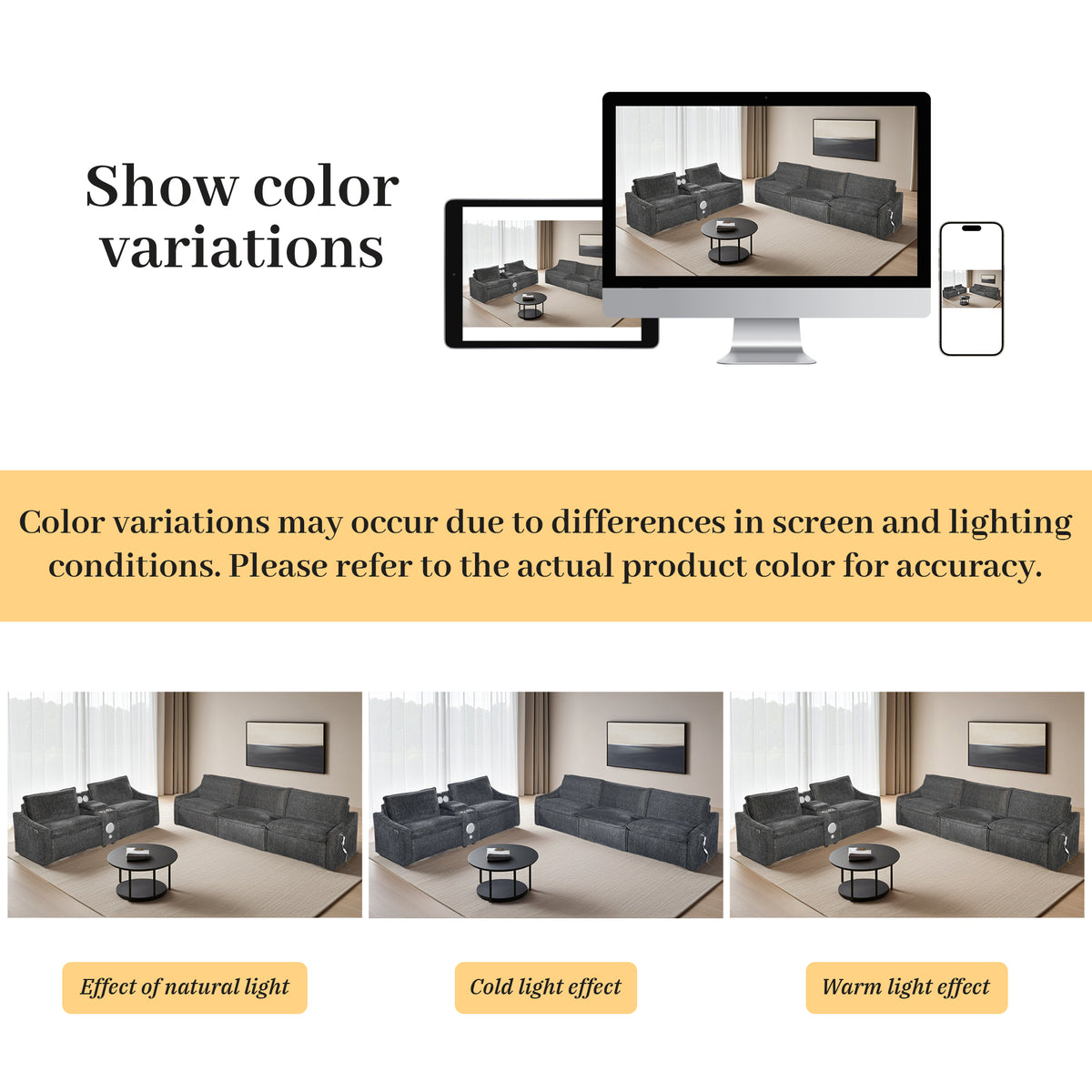 Grey Electric Recliner Sofa Set