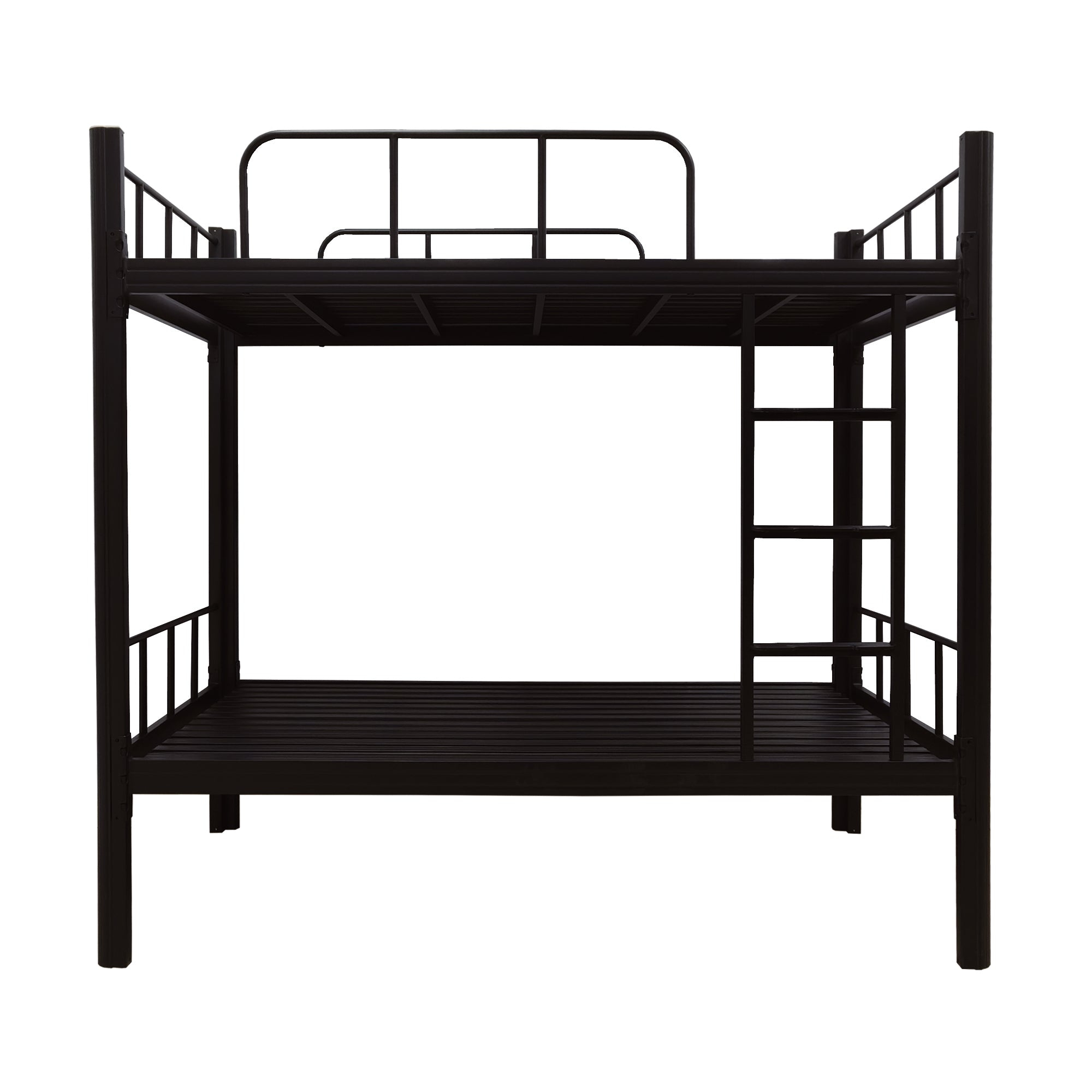 Affordable, easy-to-install, sturdy one-piece molded metal double-layer metal bed frame