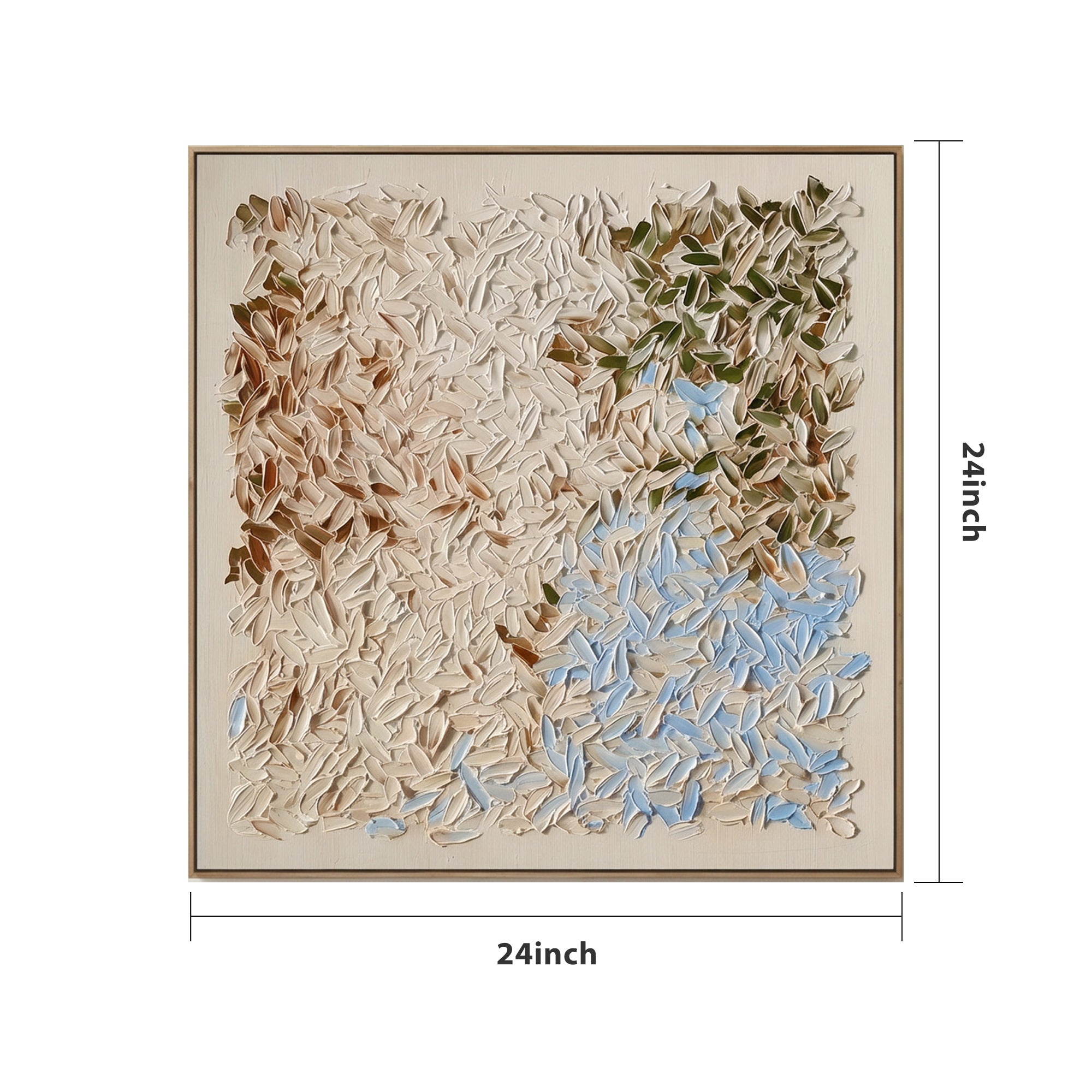 Handmade 3D Textured Earth Tone Abstract Canvas
