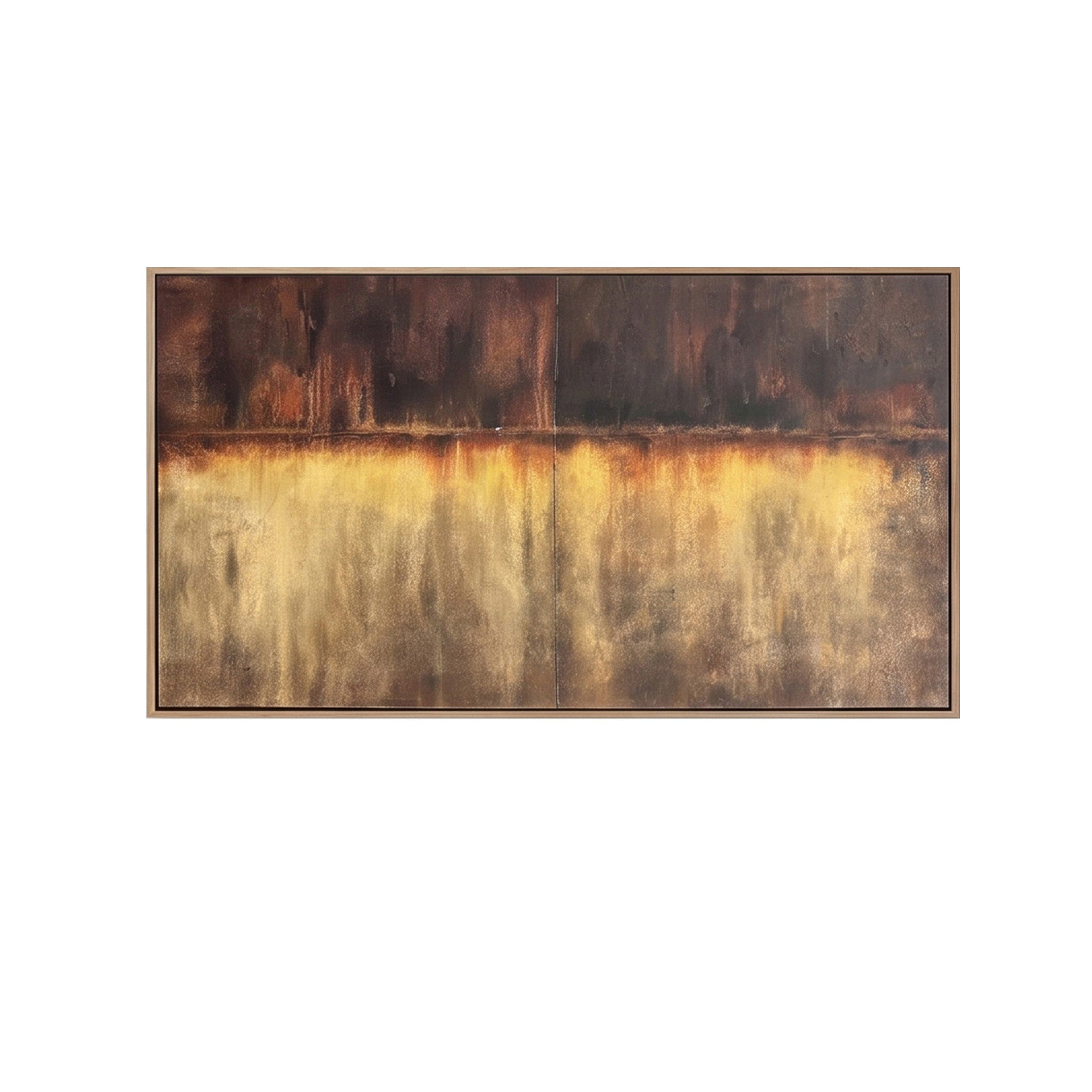 Pure Handmade Brown Textured Abstract Oil Painting