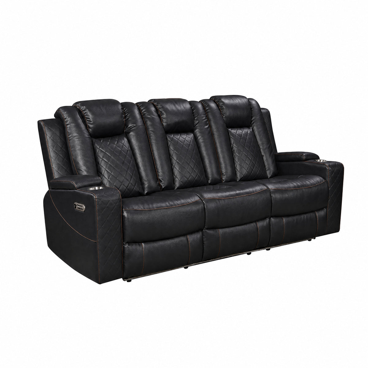 Power Recliner Sofa & Loveseat & Chair MR2855B BLACK