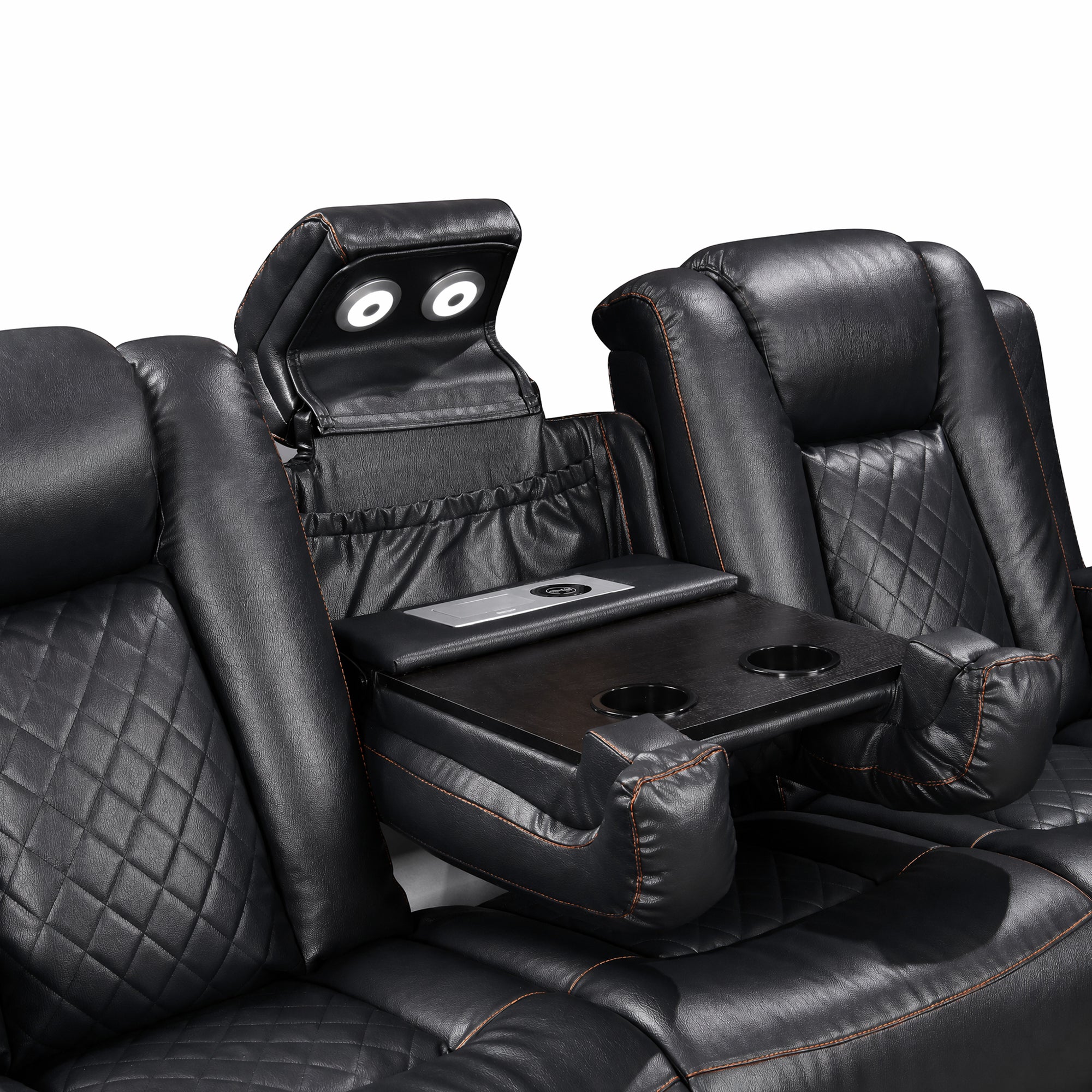 Power Recliner Sofa & Loveseat & Chair MR2855B BLACK