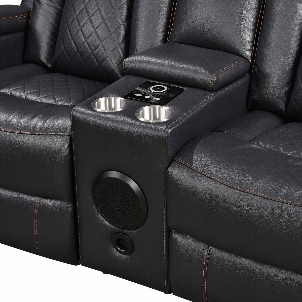 Power Recliner Sofa & Loveseat & Chair MR2855B BLACK