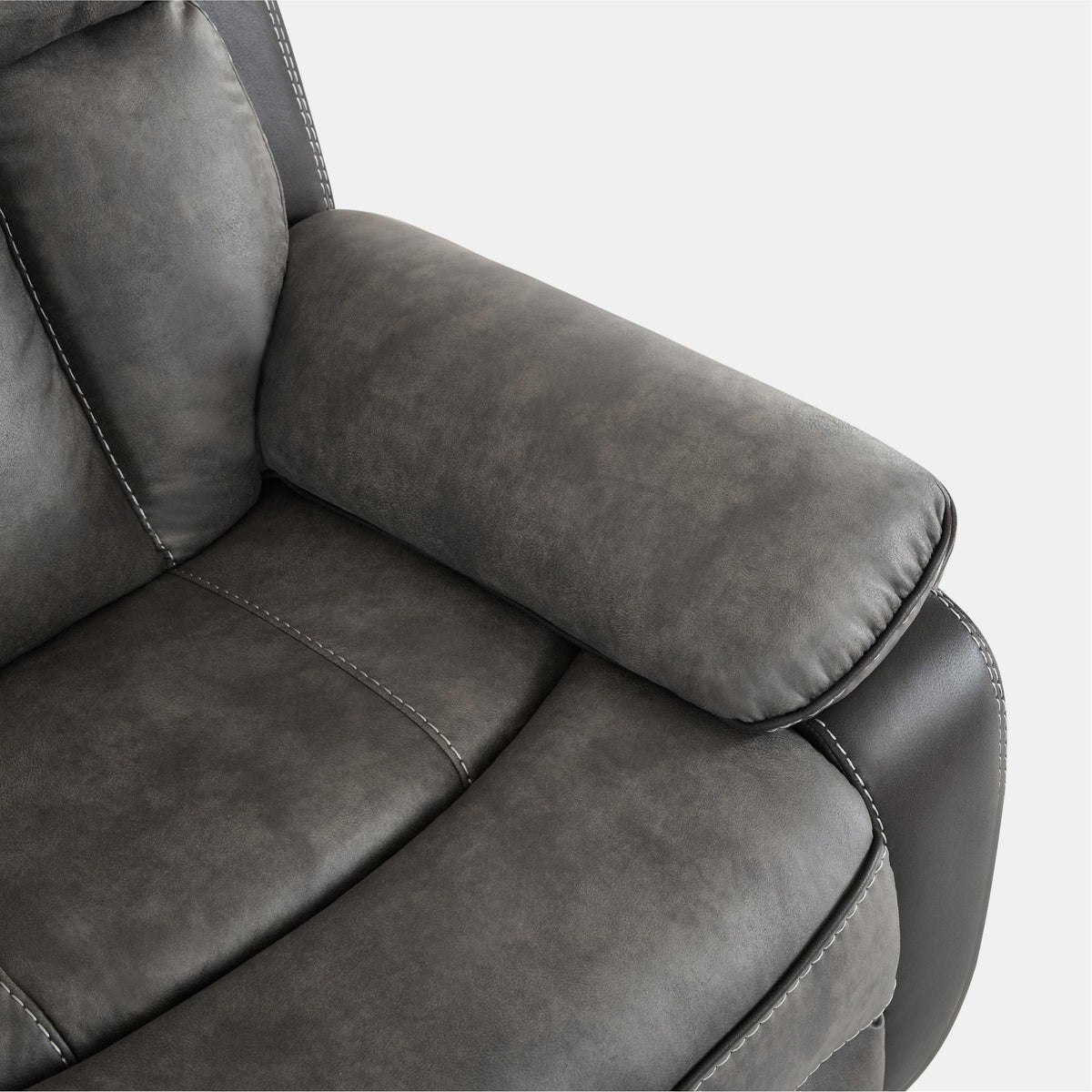 Kael Power Recliner & 3-Seater Sofa Set, Breathable Leather with Side Armrest Storage, Rustic Home Theater Seating 007