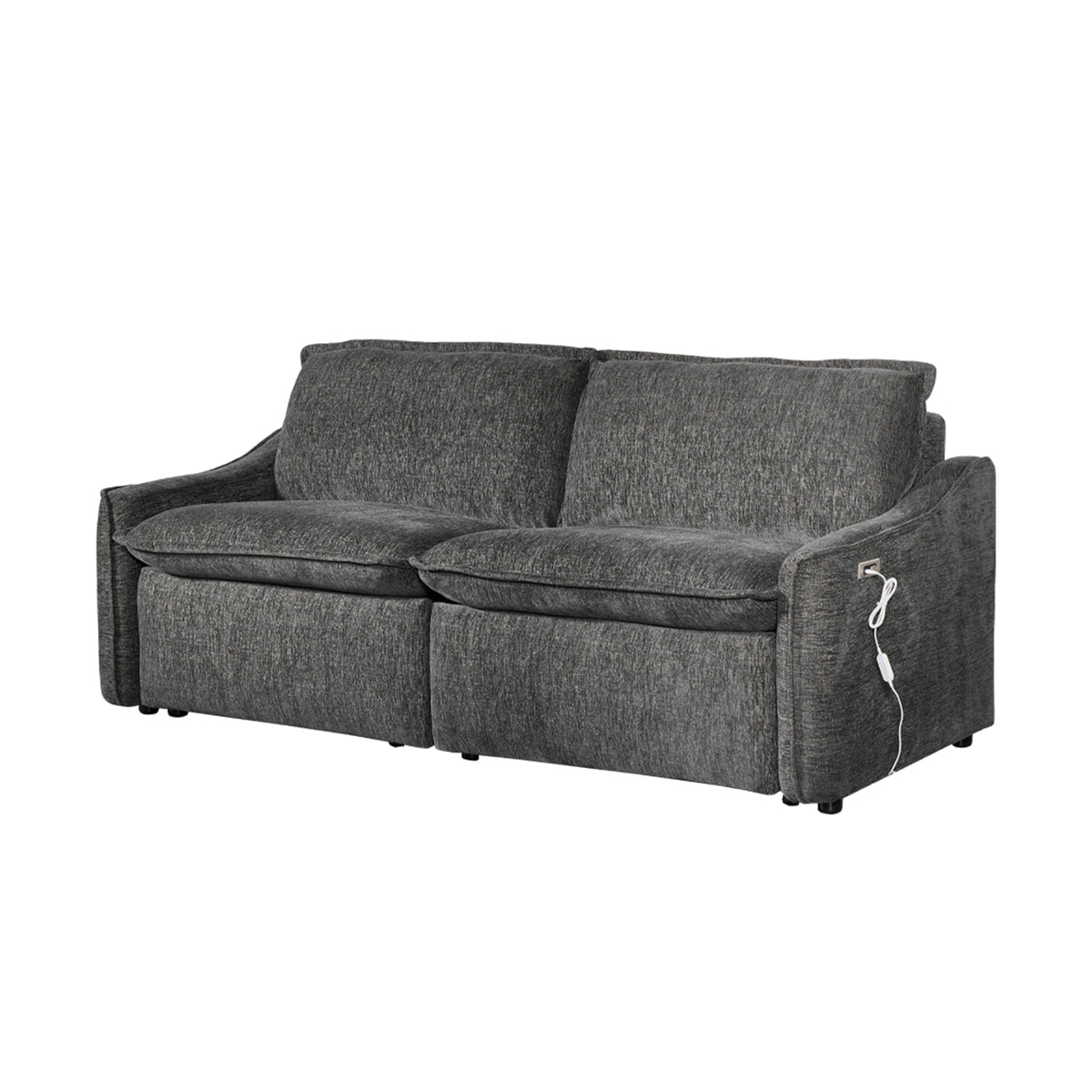 Grey Electric Recliner Sofa Set--MS908-2SET