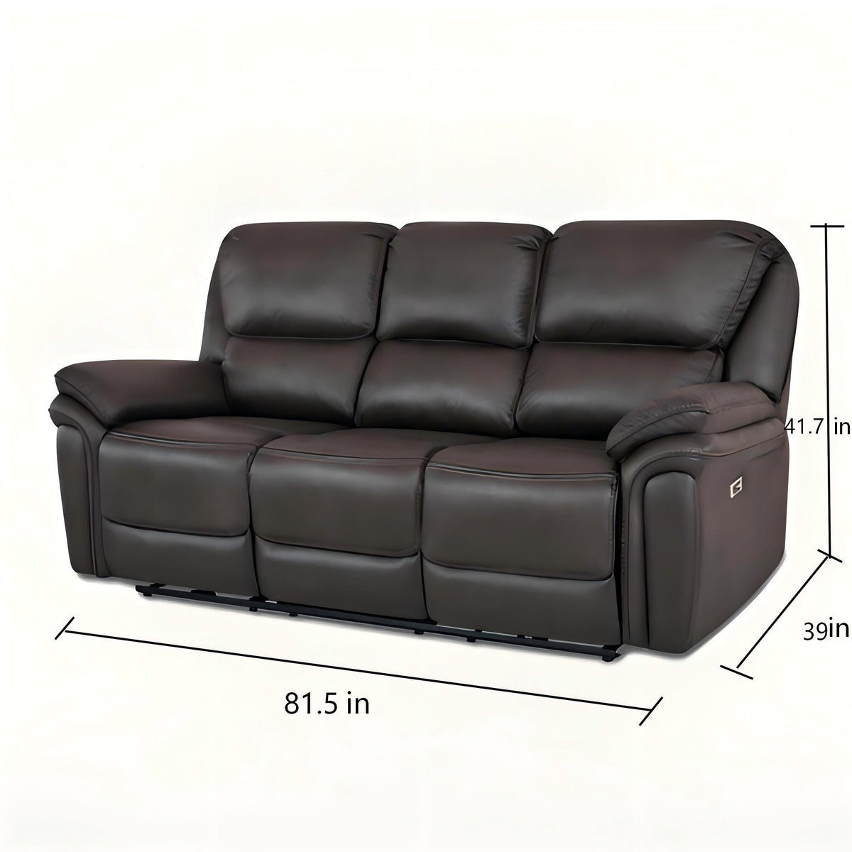 Melt Padded Backrest Faux Leather Recliner 3PP