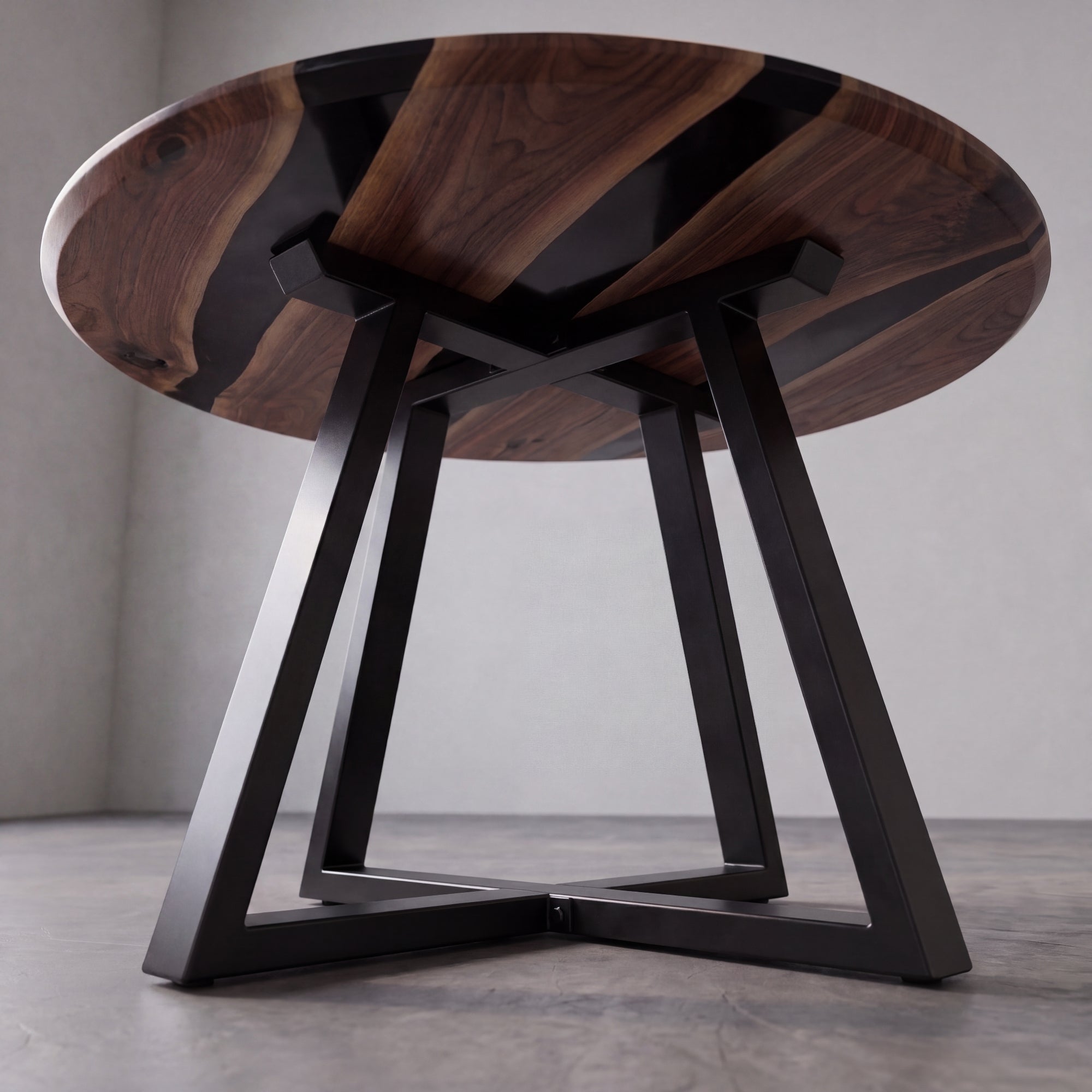 Black Carbon Steel Cross Side Table Frame-MTY0180(1pcs/CTN)